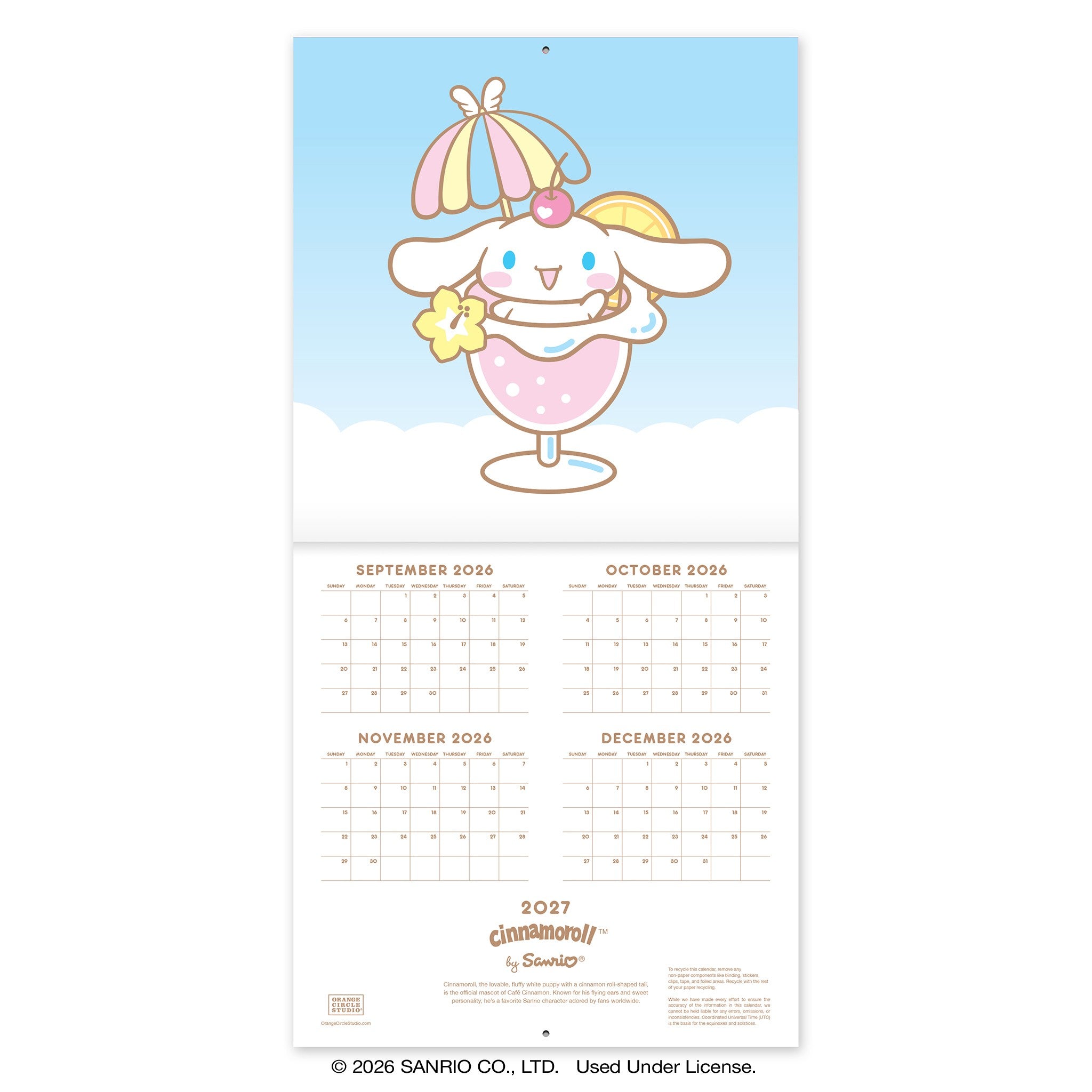 Cinnamoroll 2027 Mini Calendar