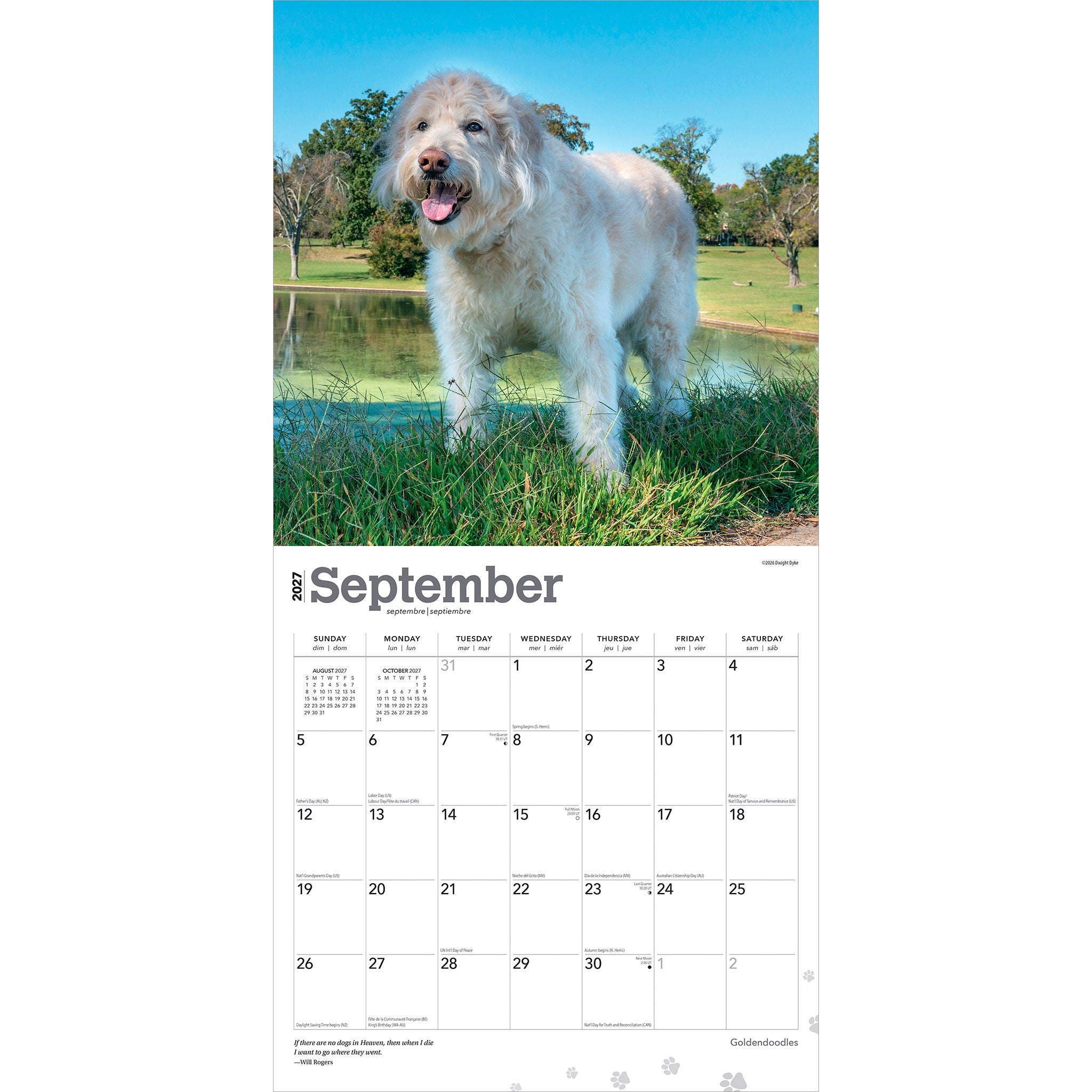 Goldendoodles 2027 Wall Calendar