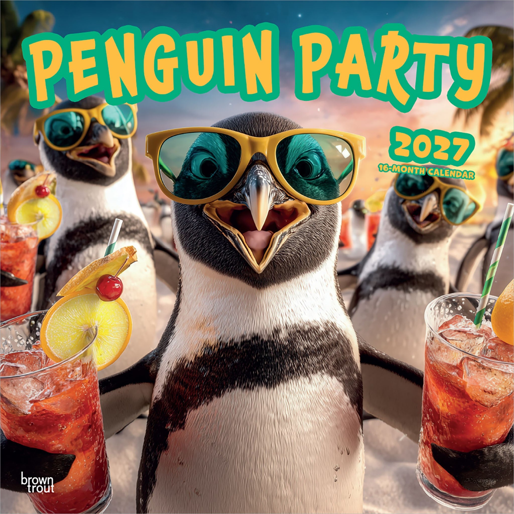 Penguin Party 2027 Wall Calendar