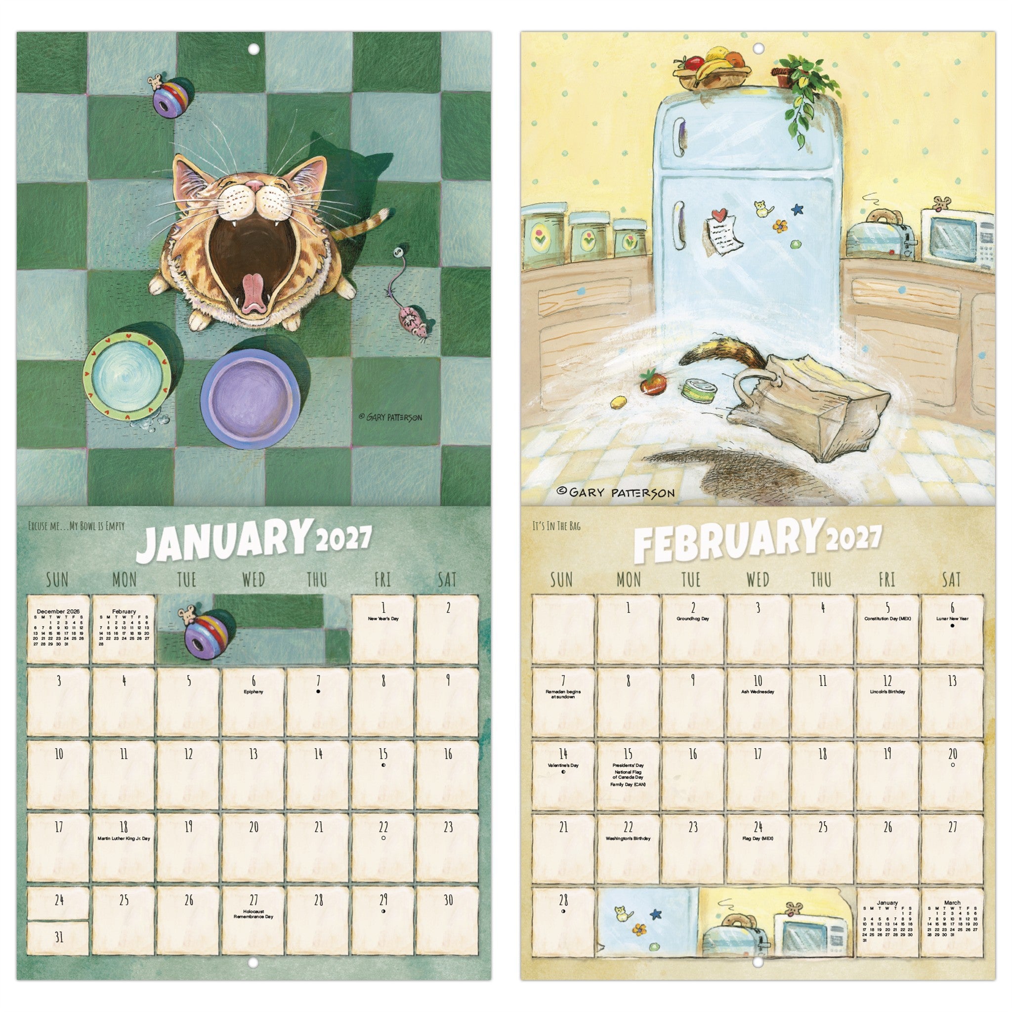 Gary Patterson - Calendrier Mini 2027 Chats