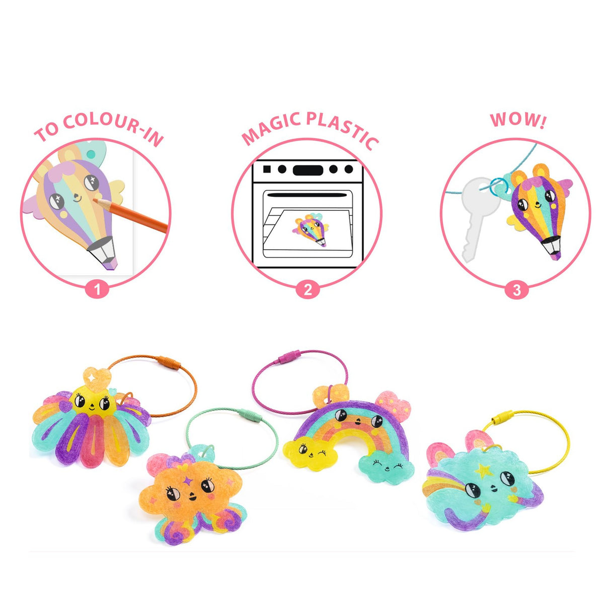Kawaii Keyring Artistic Plastic