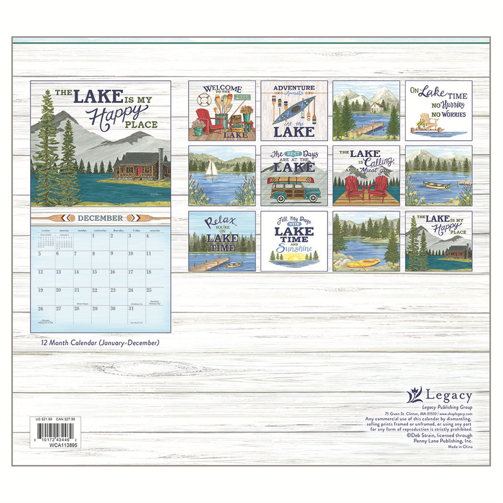 Calendrier mural 2027 Au bord du lac