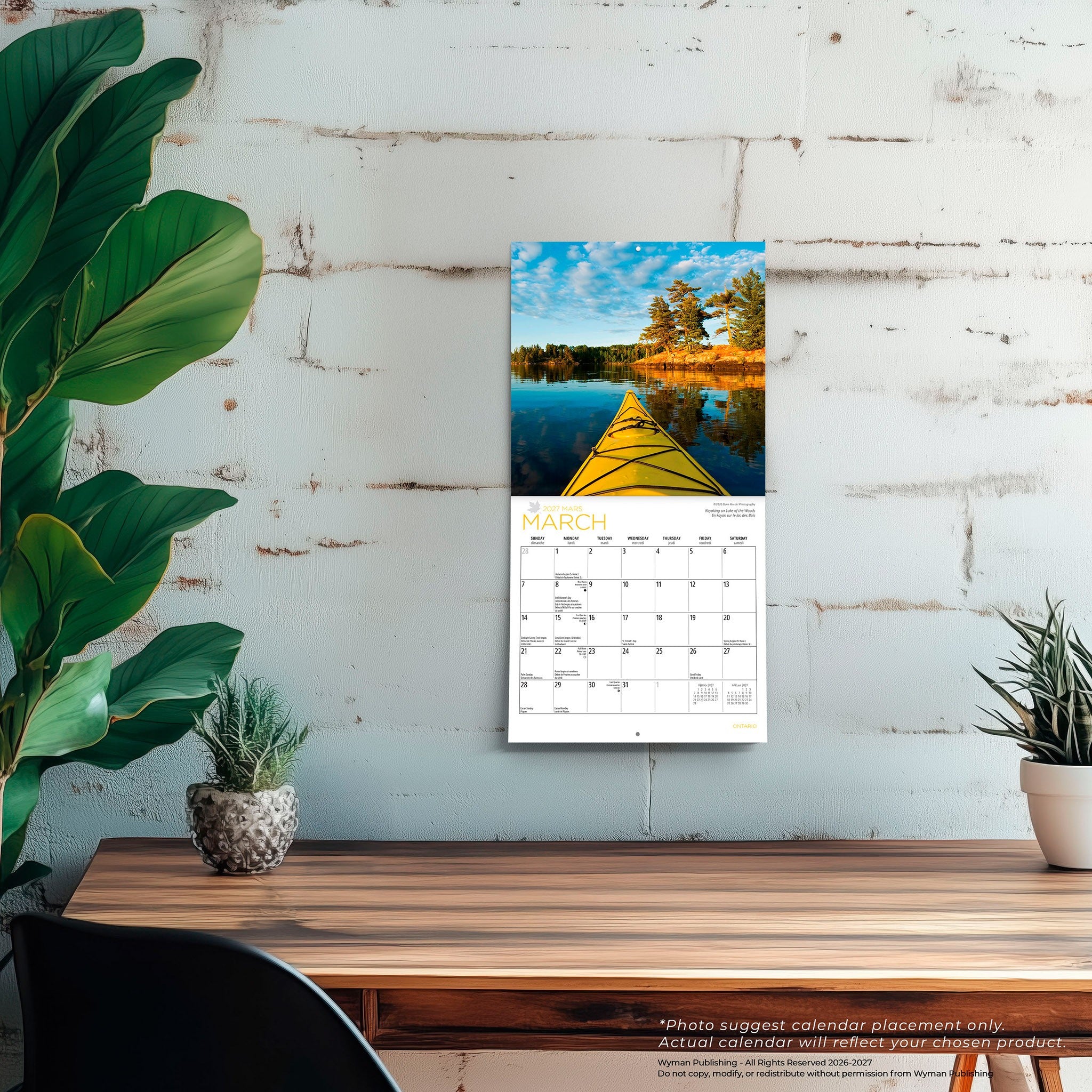 Ontario 2027 Mini Calendar