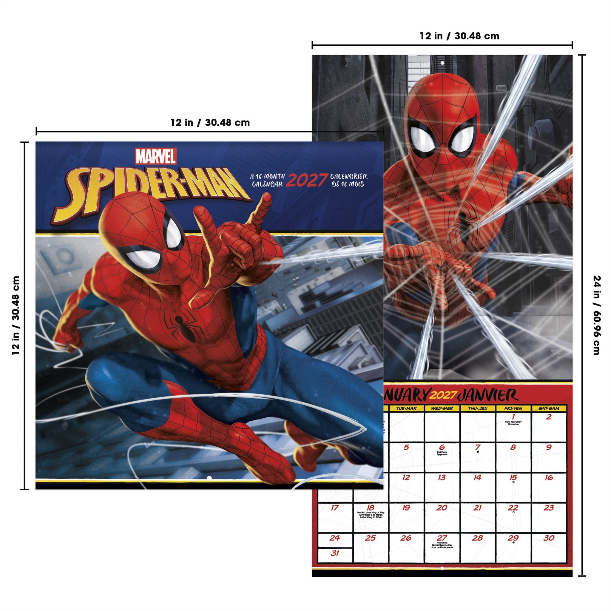 Calendrier mural Spider-Man 2027