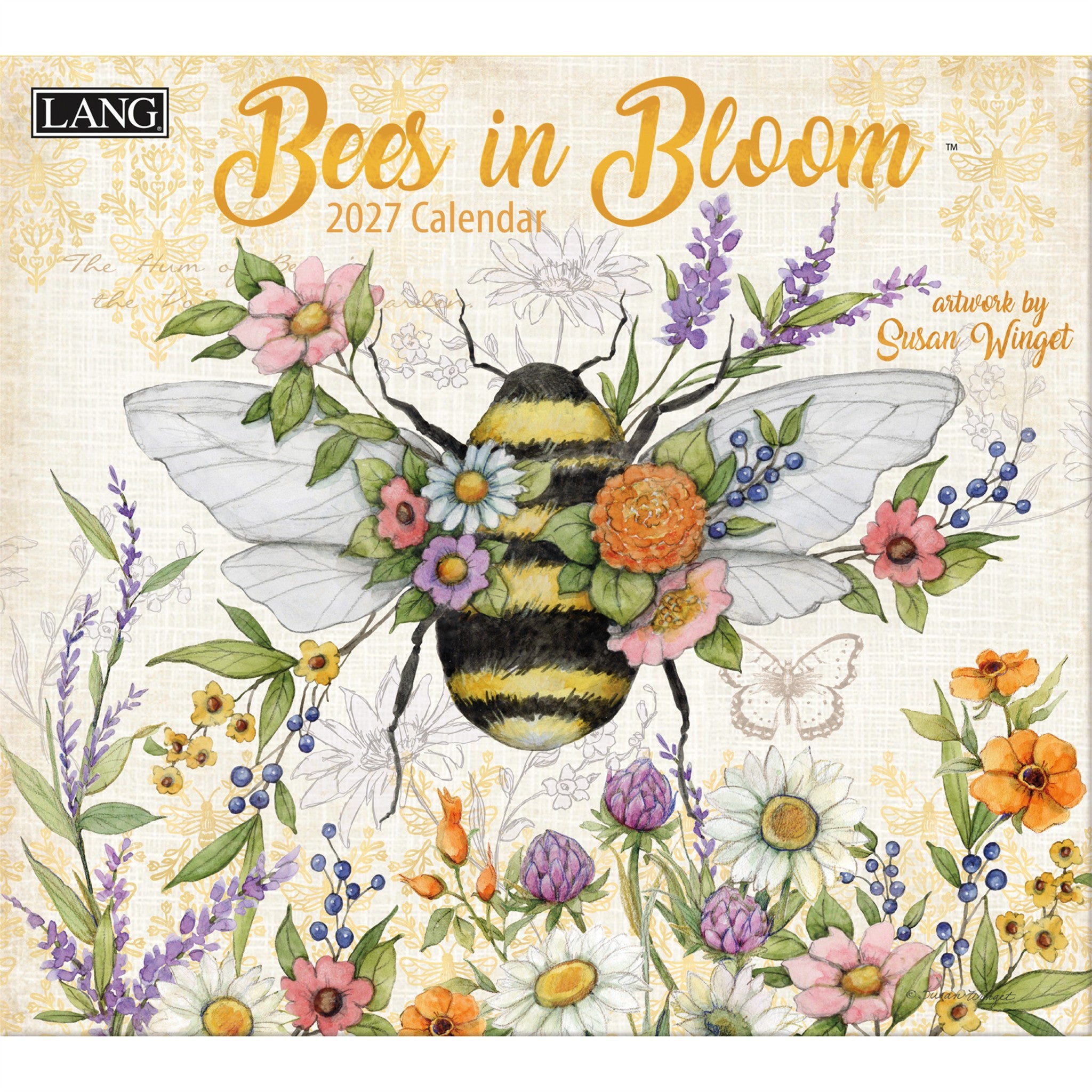 Bees In Bloom Special Edition with Print 2027 Wall Calendar
