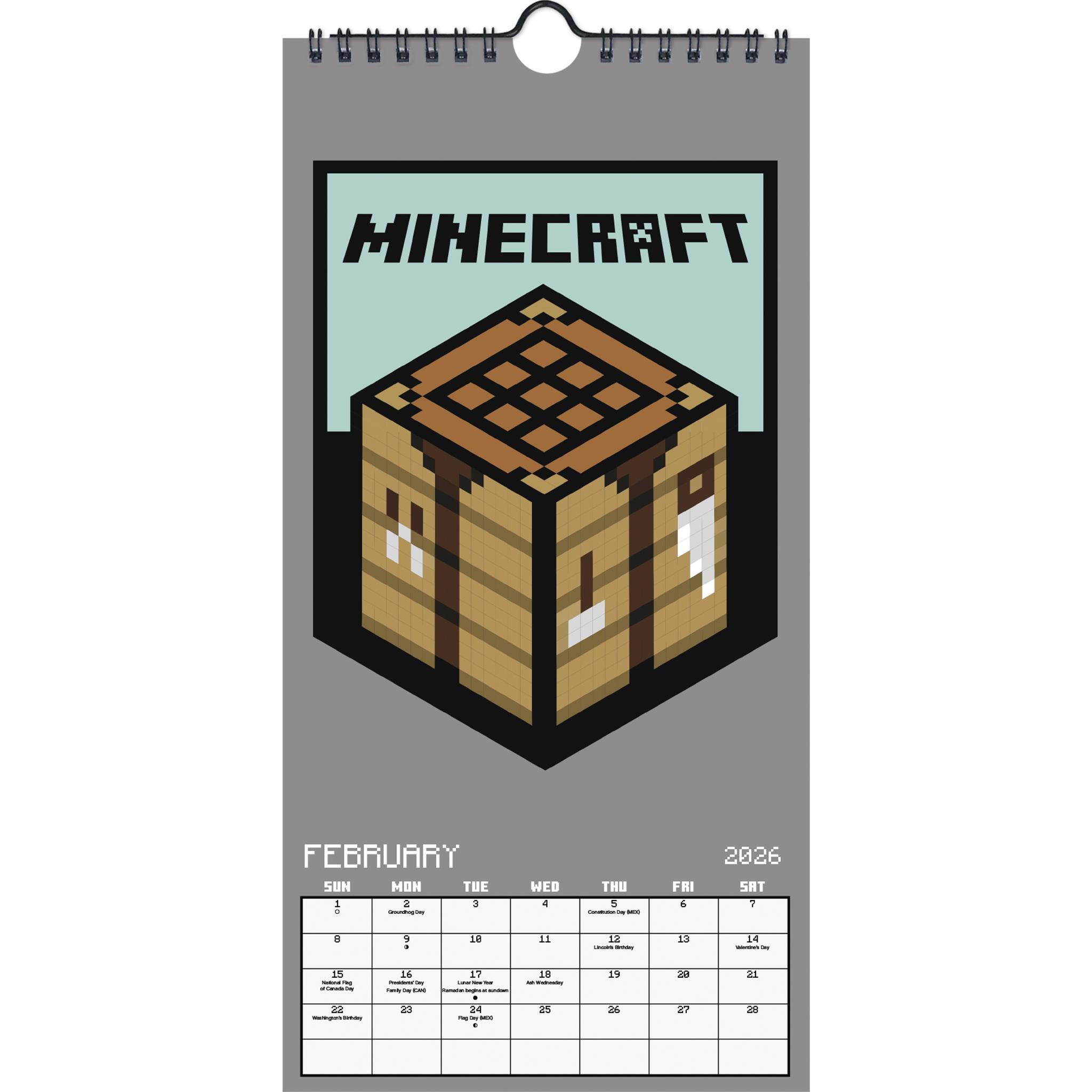 Minecraft 2026 Mini Poster Calendar