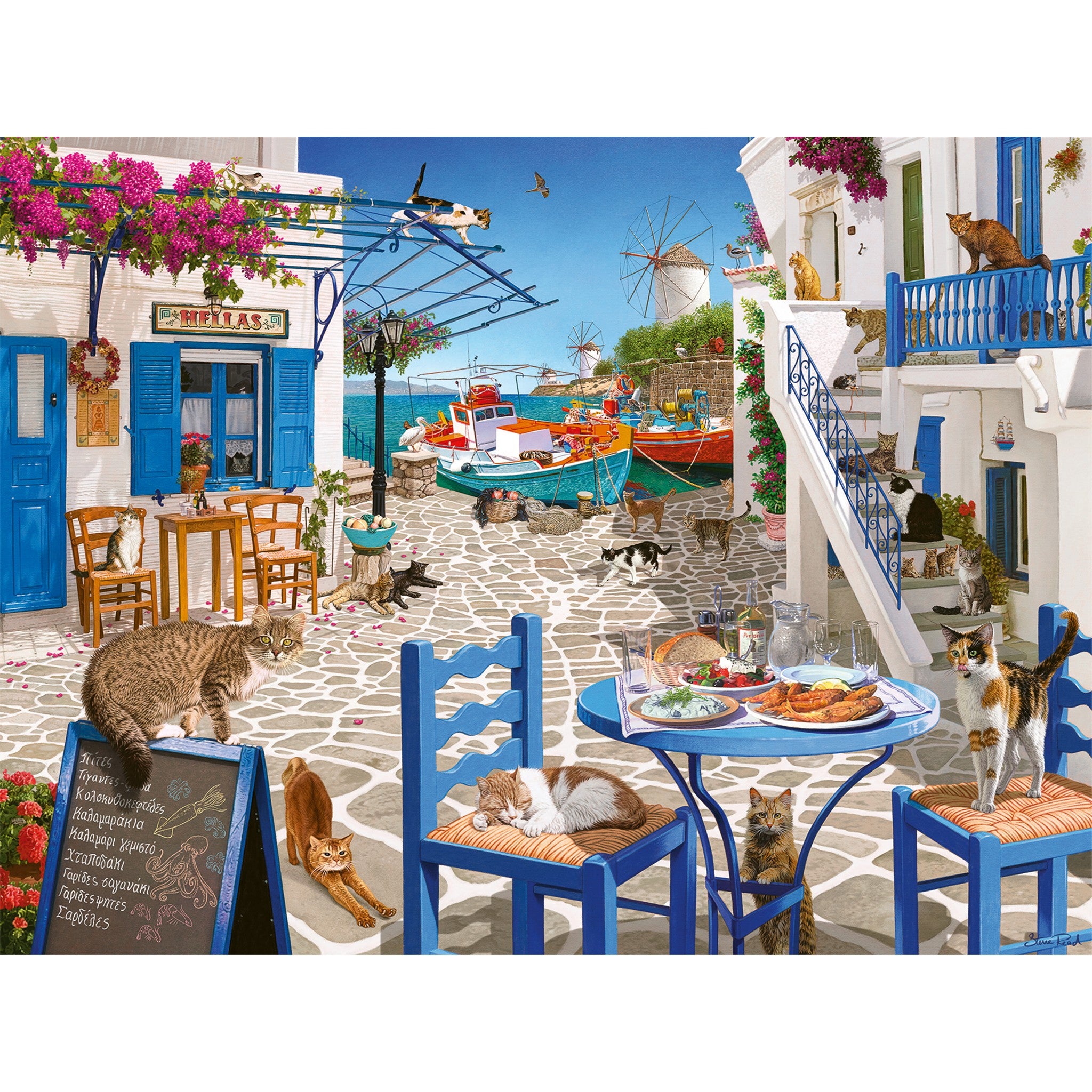Cats of Mykonos 1500 Piece Puzzle