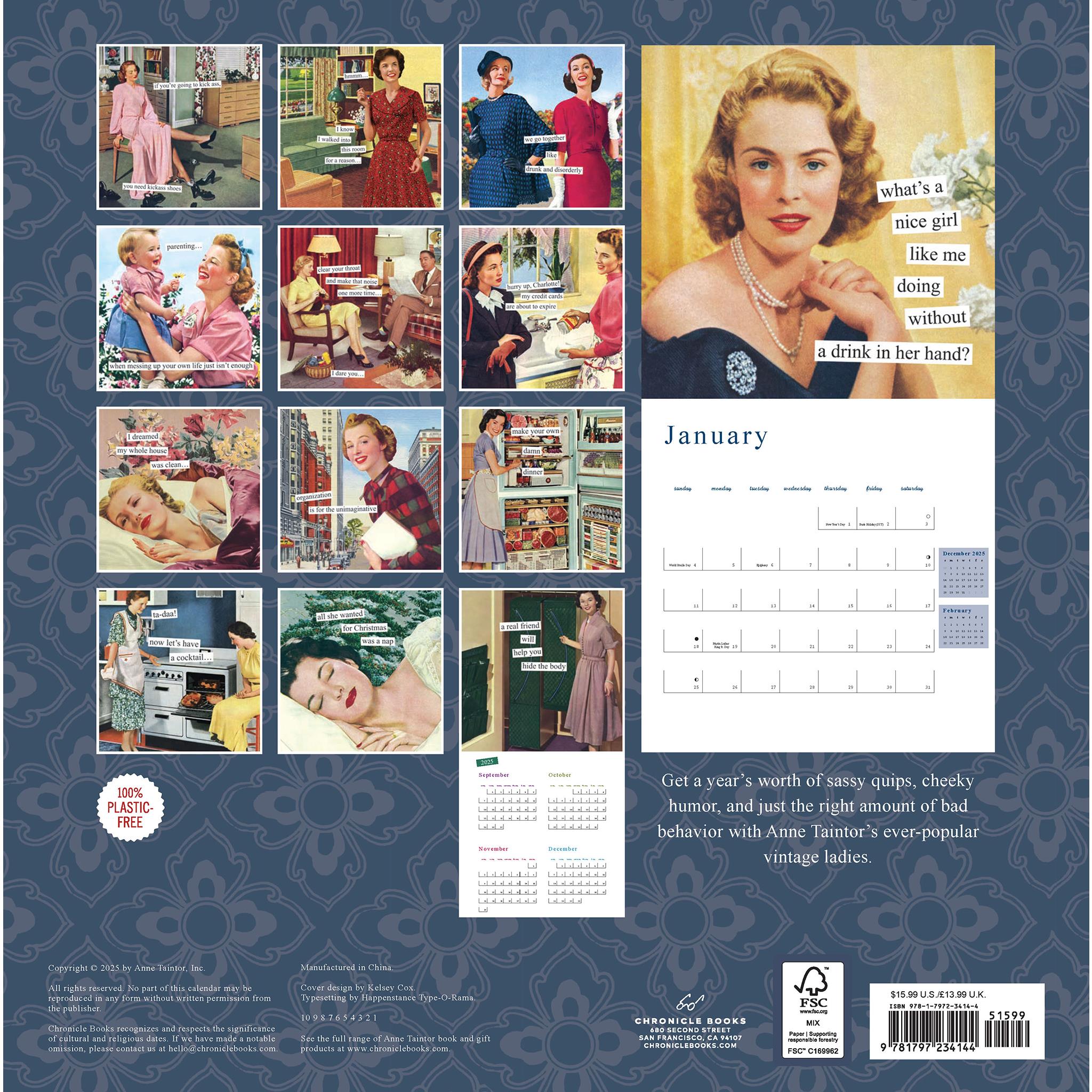Calendrier mural Anne Taintor 2026