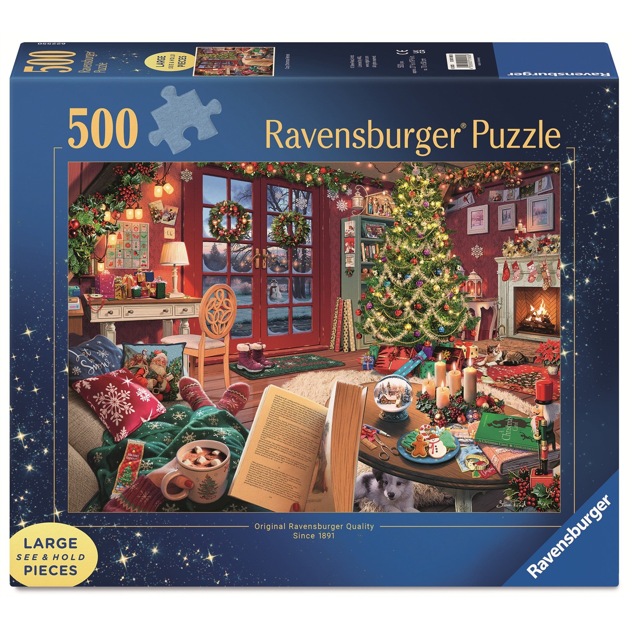 Puzzle grand format de 500 pièces « Retraite de Noël chaleureuse »