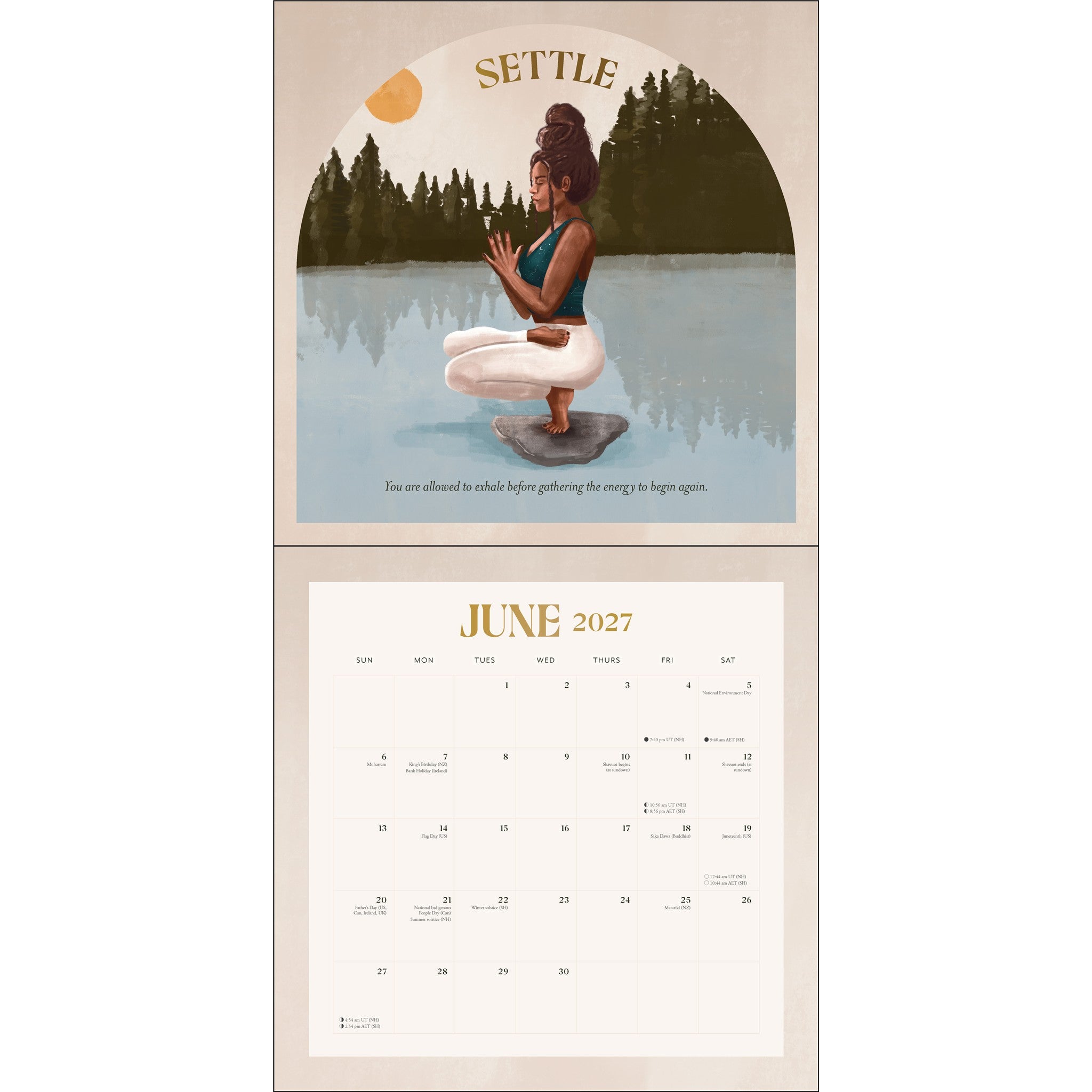 Calendrier mural Yoga Magic 2027