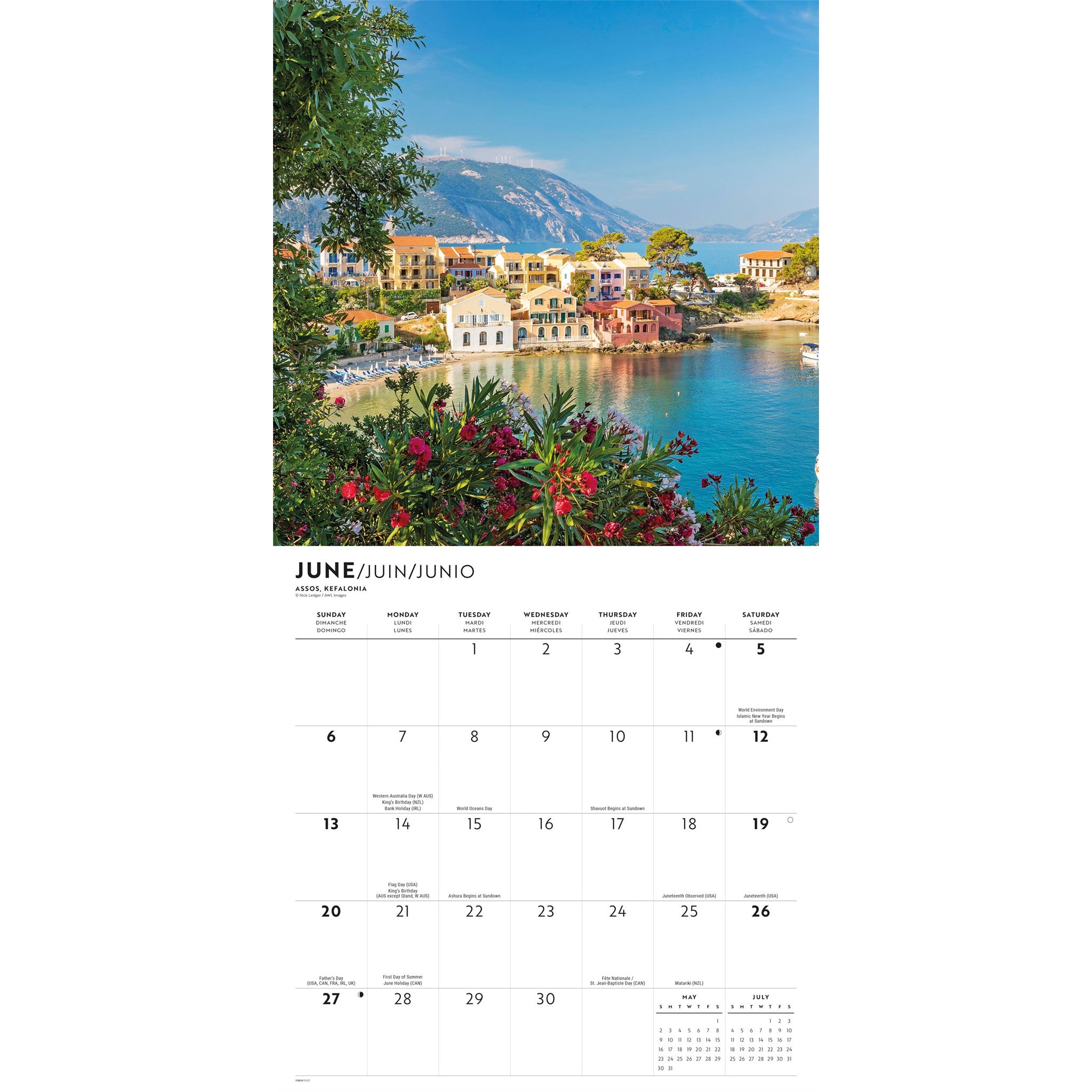 Calendrier mural 2027 – Îles grecques