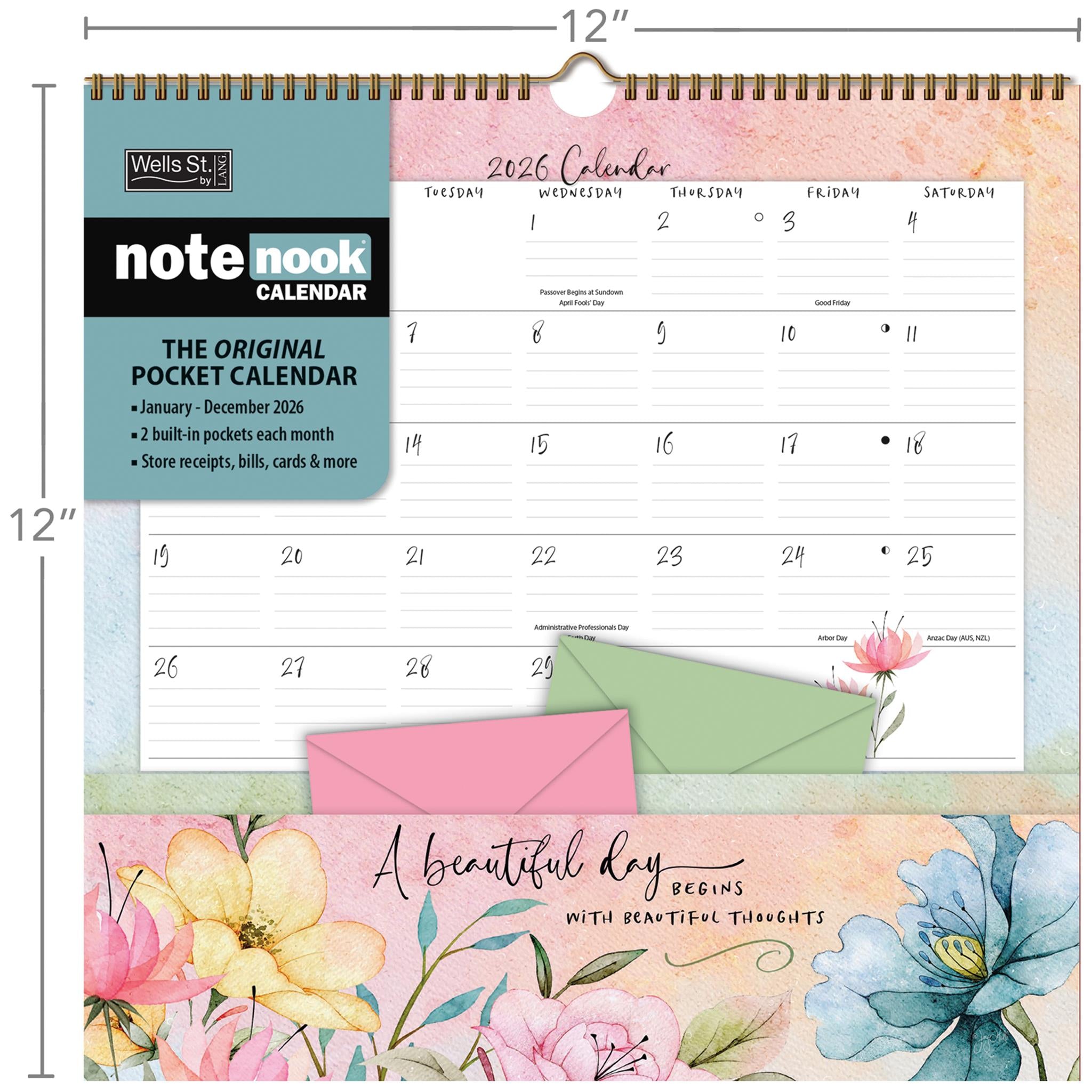Calendrier mural Country Pleasures 2026 Note Nook - Disponible uniquement en ligne