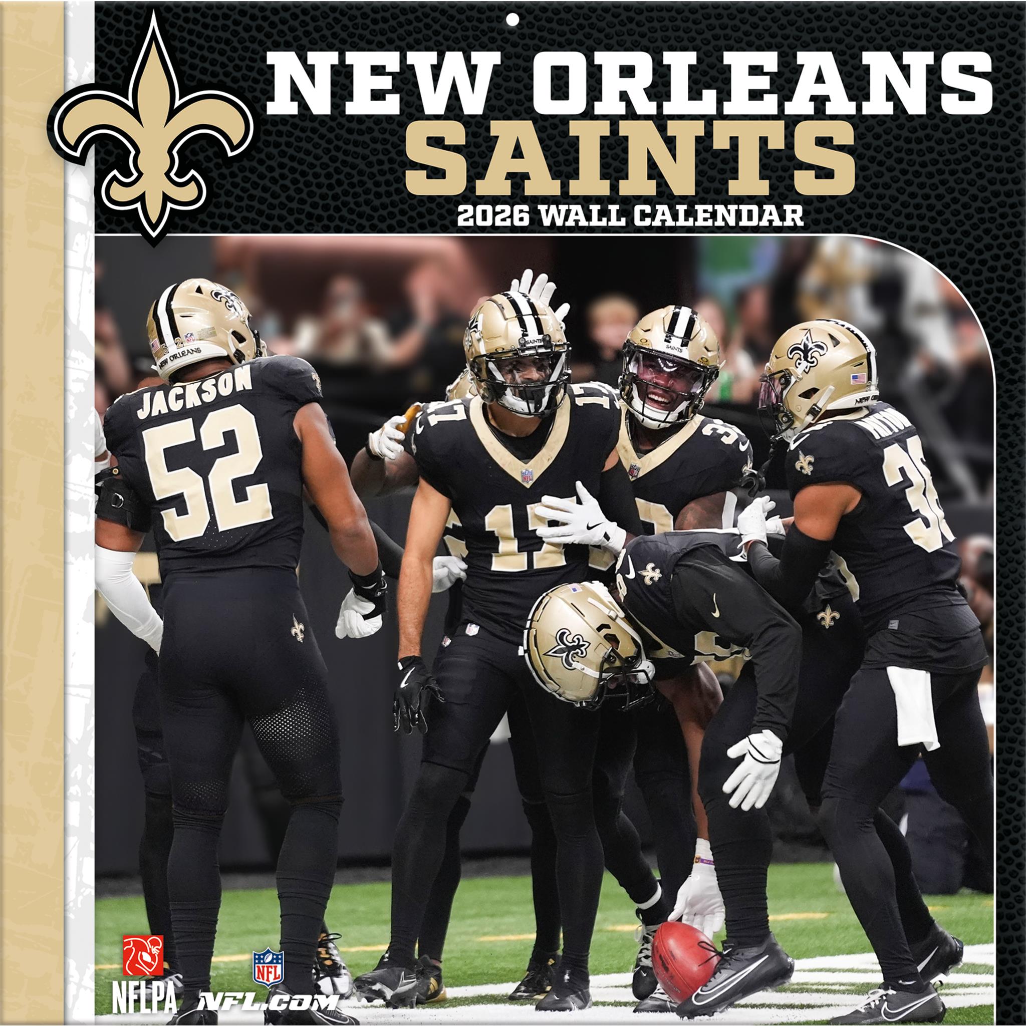 Calendrier mural 2026 des Saints de la Nouvelle-Orléans (NFL)