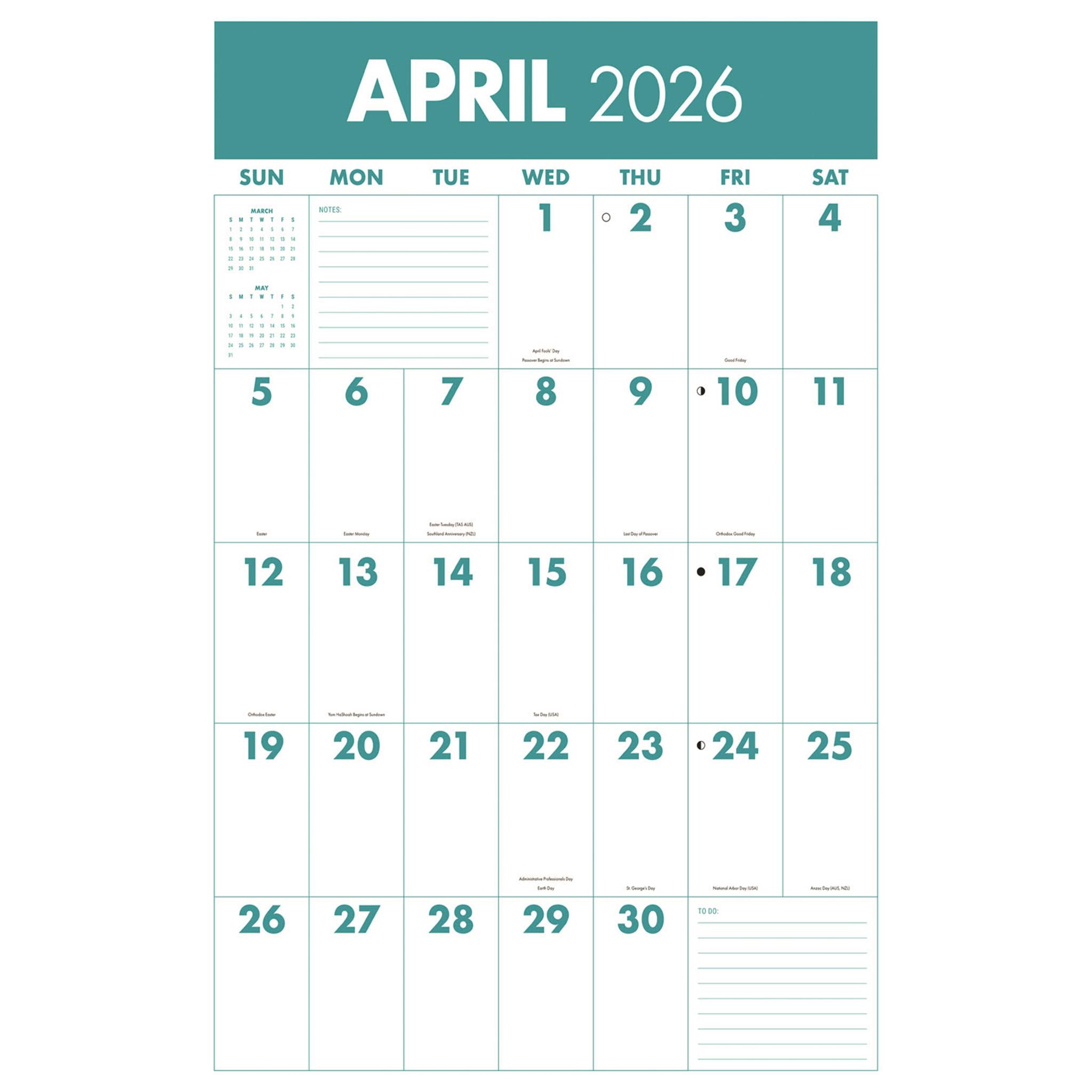 Calendrier poster géant Mammoth Grid 2026