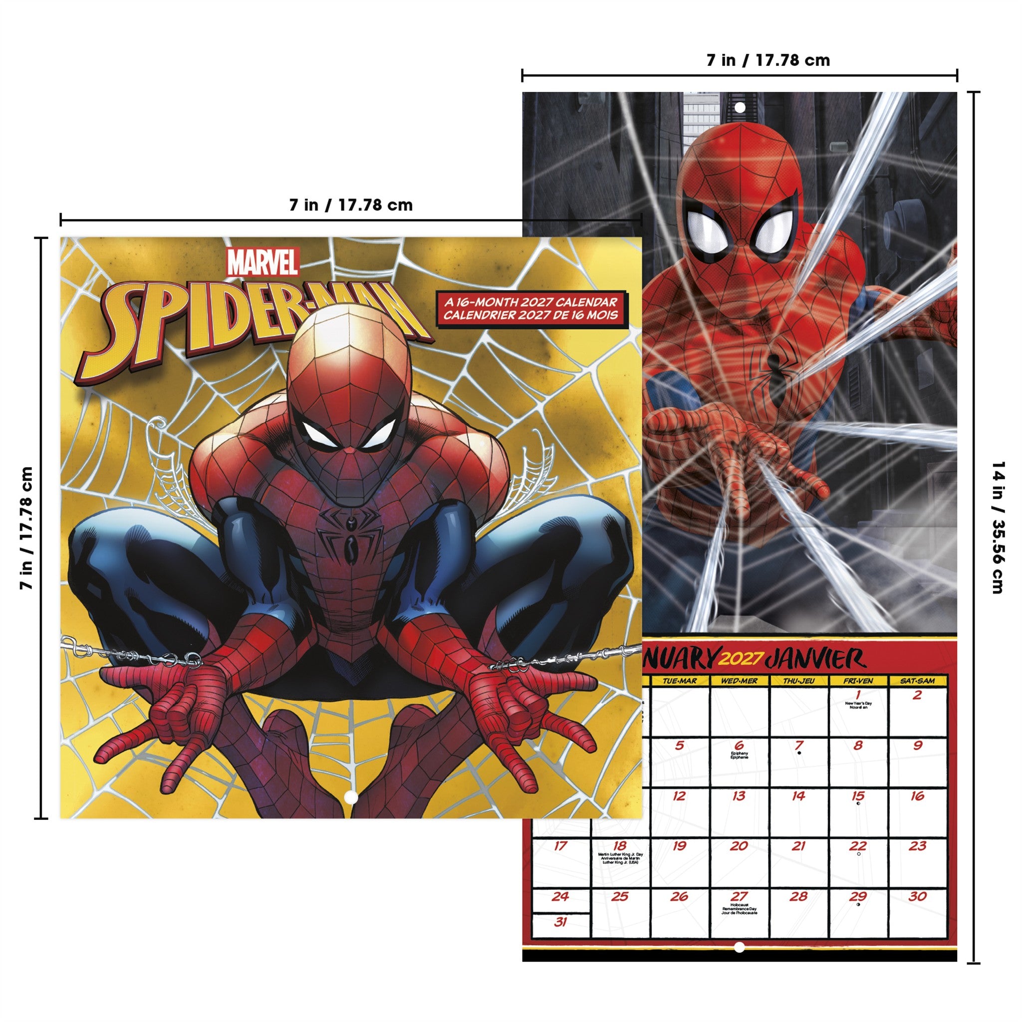 Mini-calendrier Spider-Man 2027