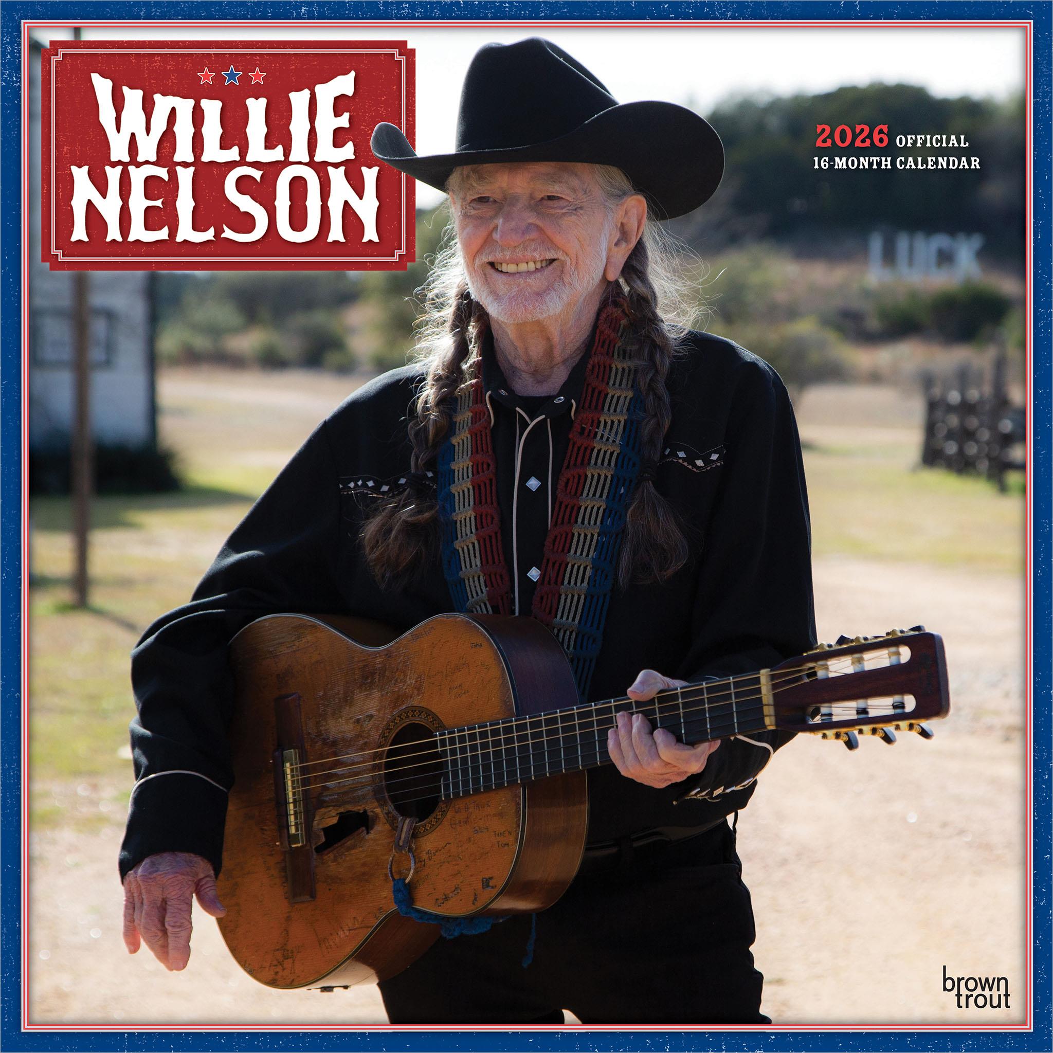 Calendrier mural Willie Nelson 2026 - Disponible uniquement en ligne