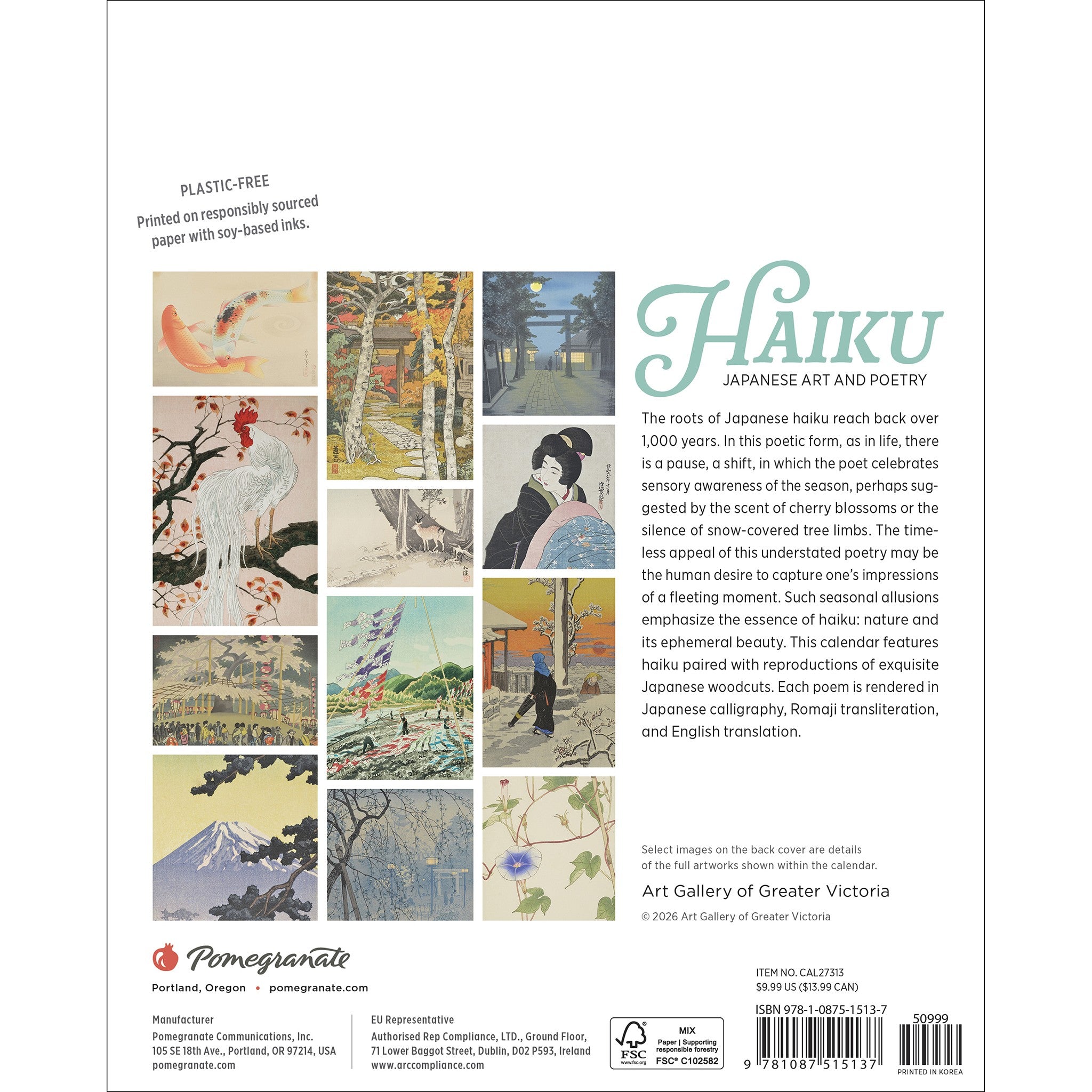 Haiku: Japanese Art and Poetry 2027 Mini Calendar