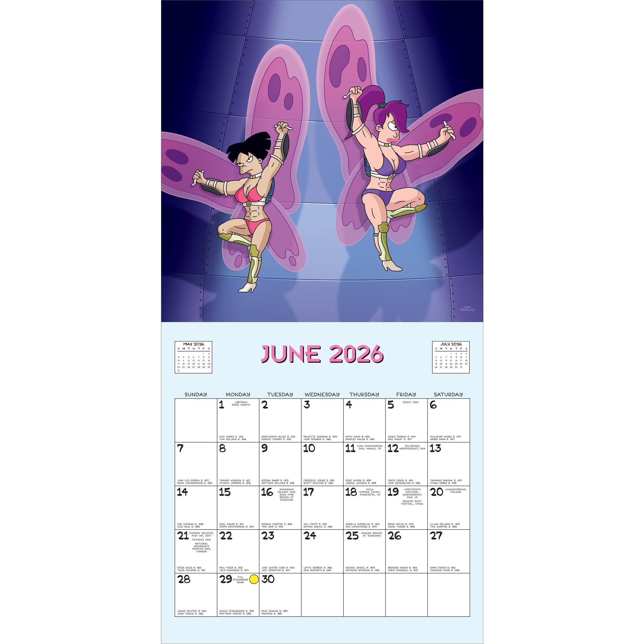 Futurama 2026 Wall Calendar