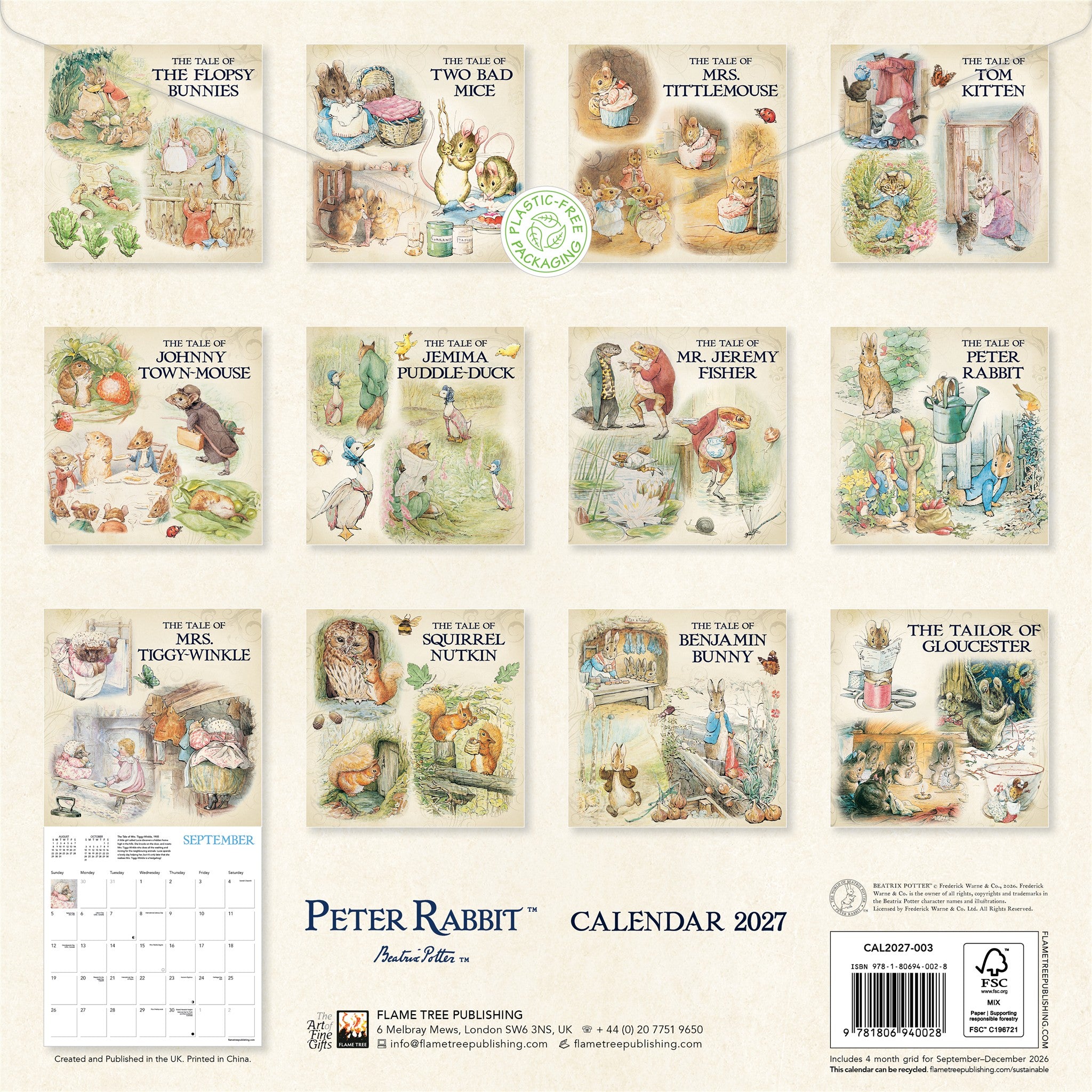 The World of Peter Rabbit 2027 Wall Calendar - Online Only