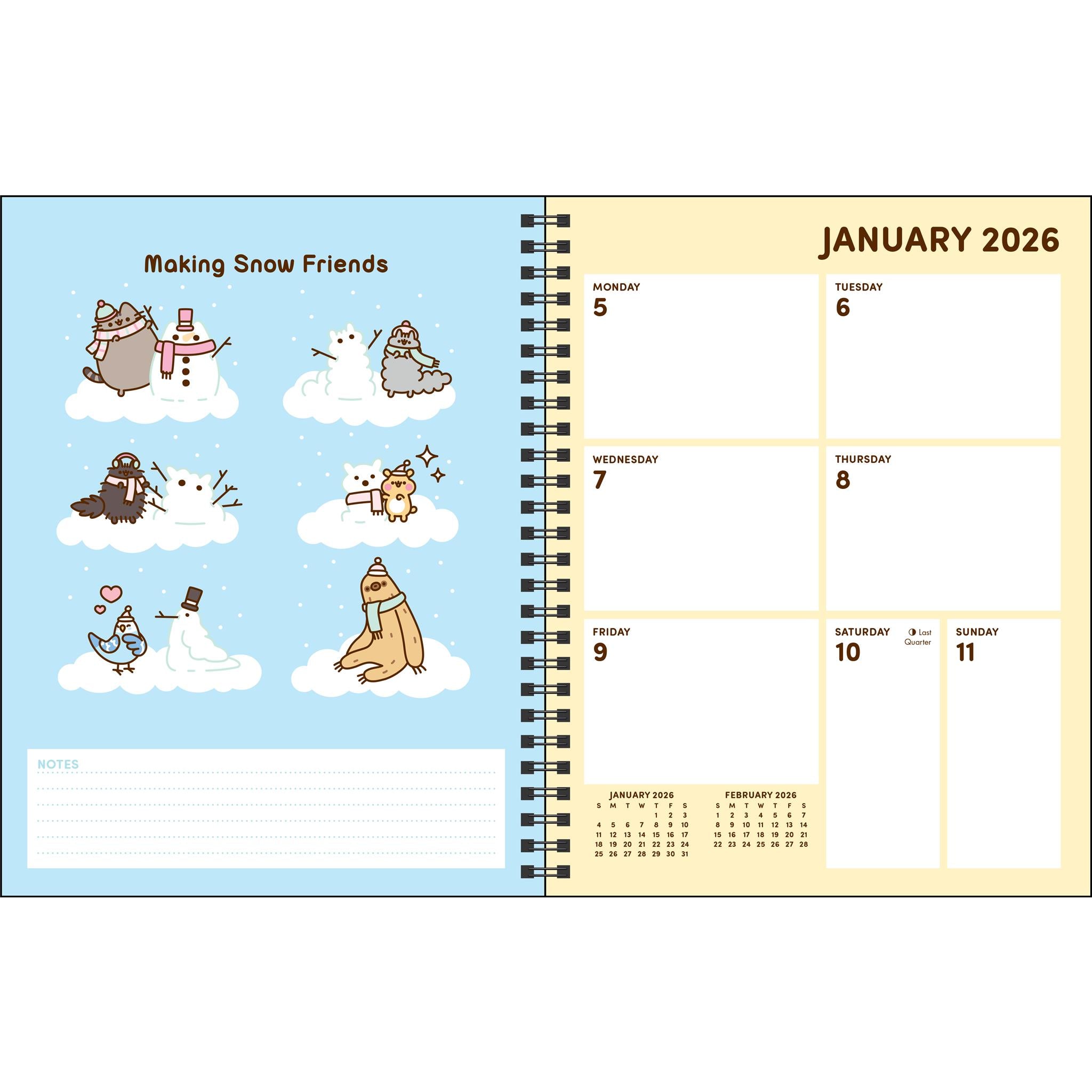 Calendrier des fiançailles de Pusheen pour 2025-2026