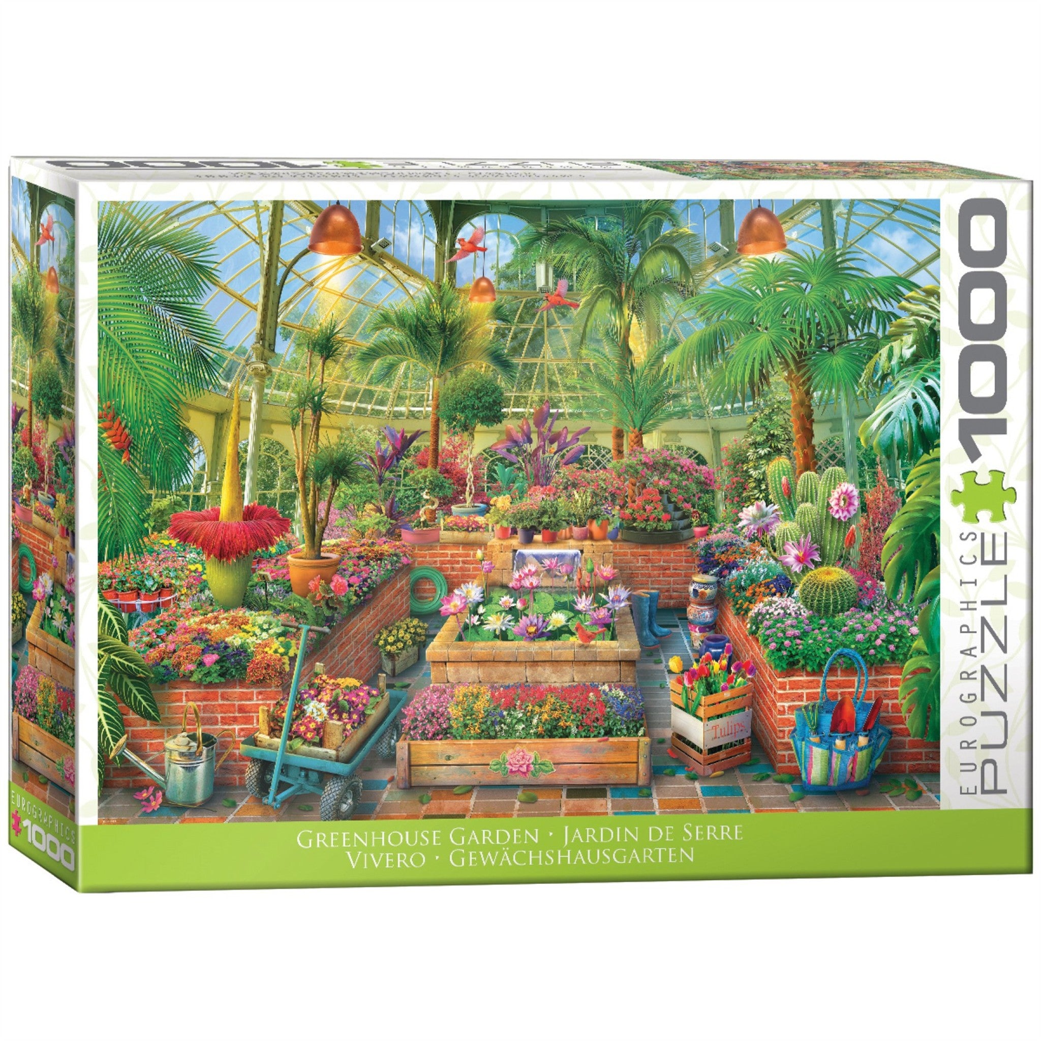 Puzzle de 1000 pièces sur le thème du jardin sous serre