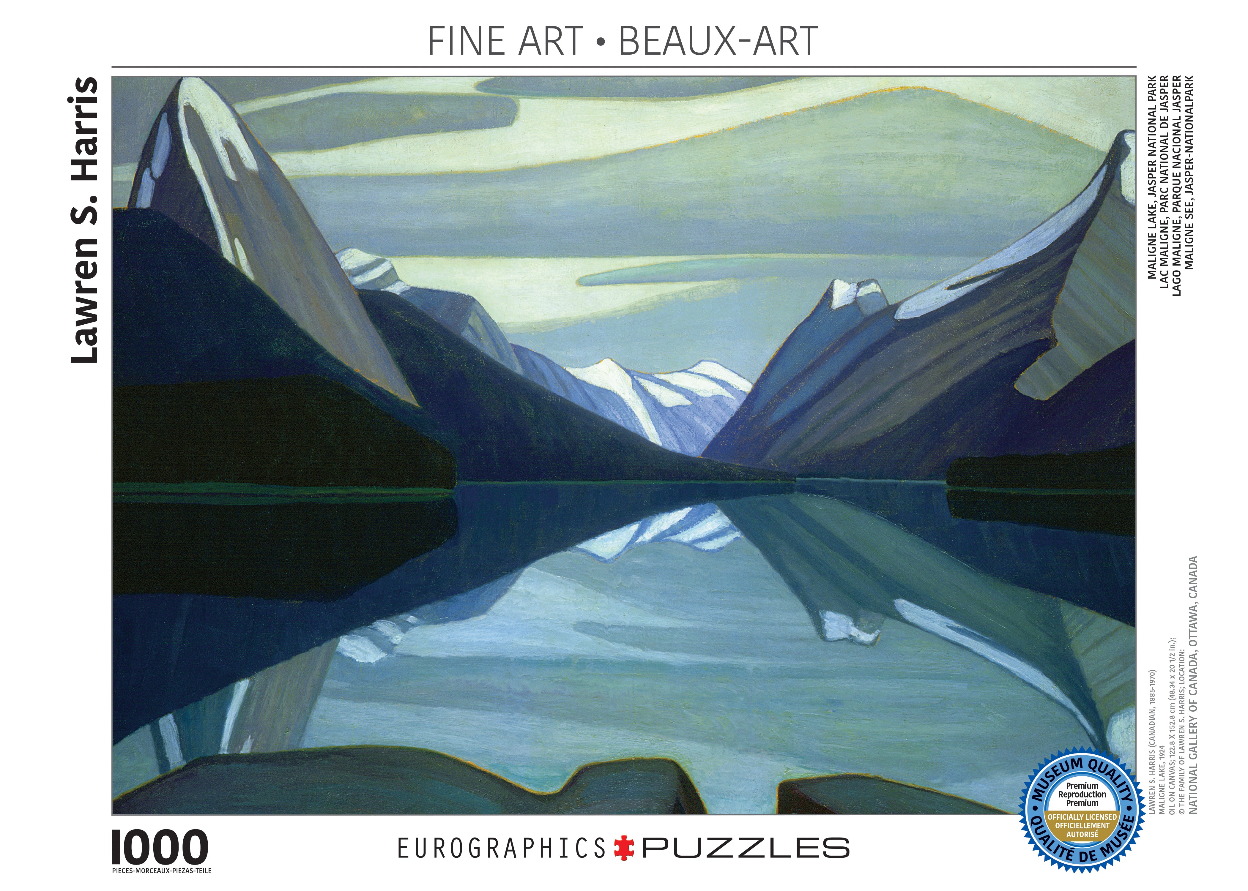 Puzzle de 1000 pièces Lawren Harris, Lac Maligne, Parc Jasper - Disponible uniquement en ligne