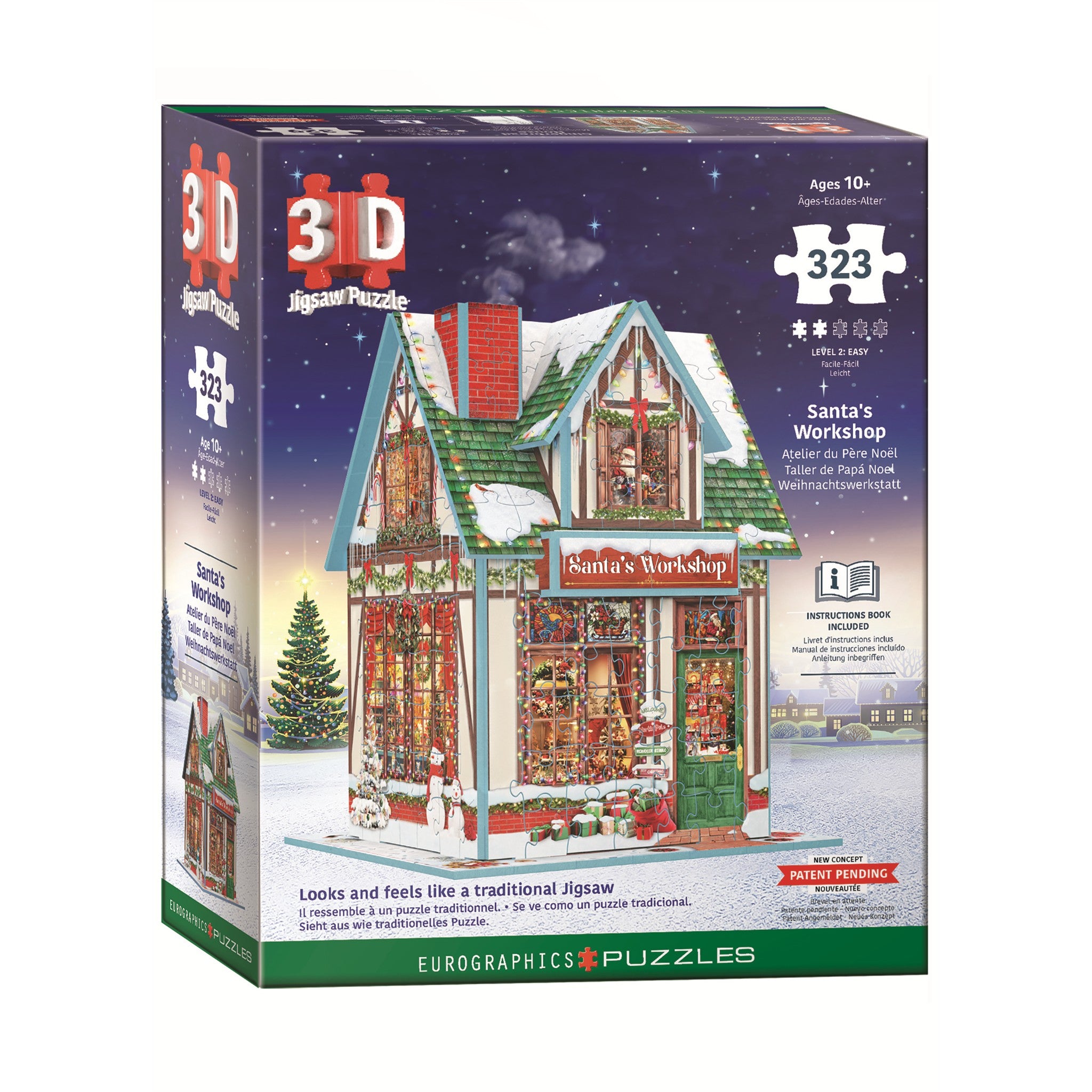Puzzle 3D L'Atelier du Père Noël 323 pièces