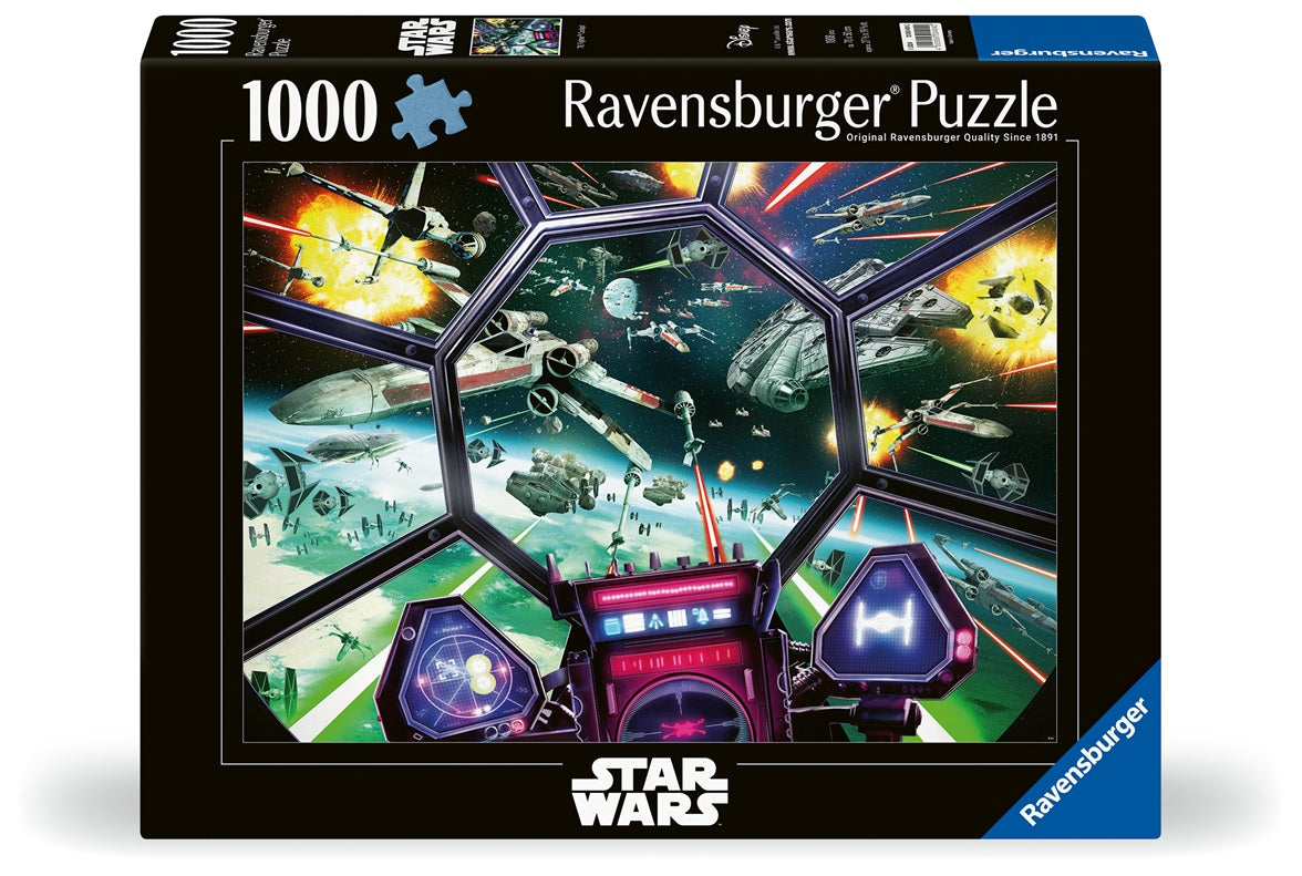 Puzzle de 1000 pièces Star Wars : Cockpit de chasseur TIE