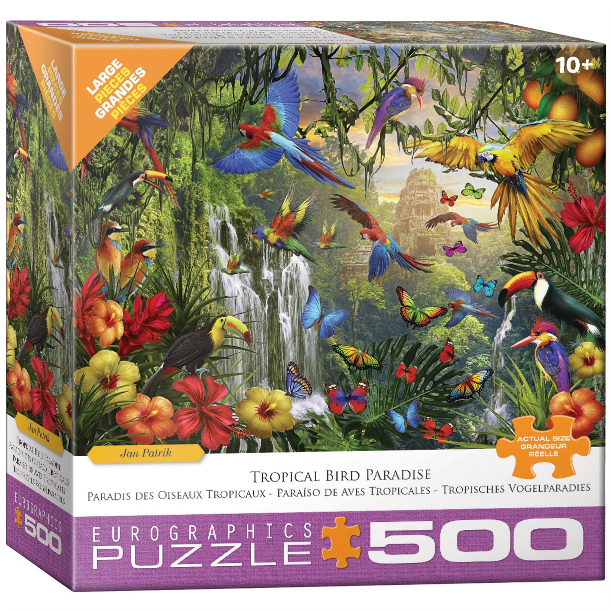 Puzzle géant de 500 pièces « Paradis des oiseaux tropicaux »