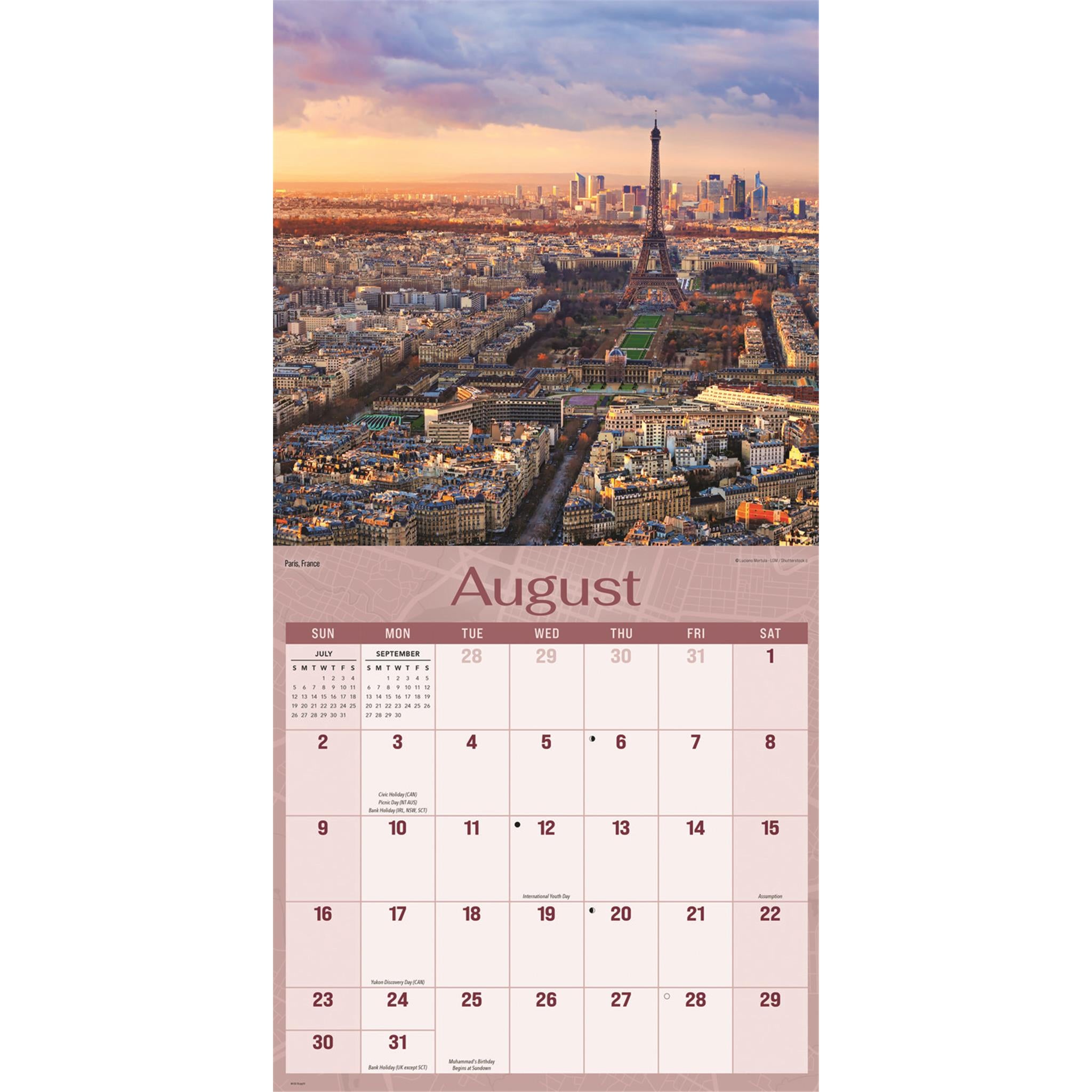 City Skylines 2026 Wall Calendar