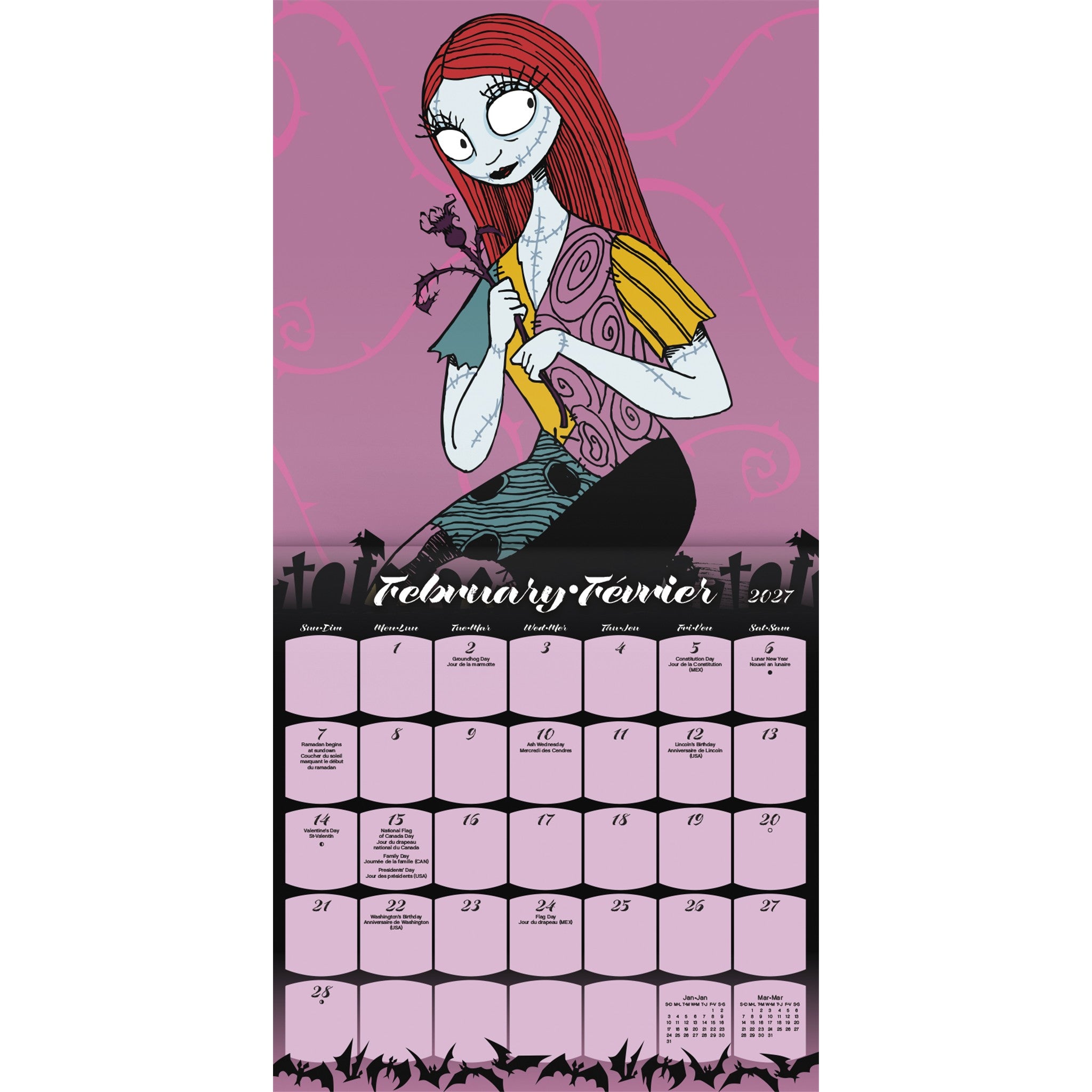 Nightmare Before Christmas 2027 Wall Calendar