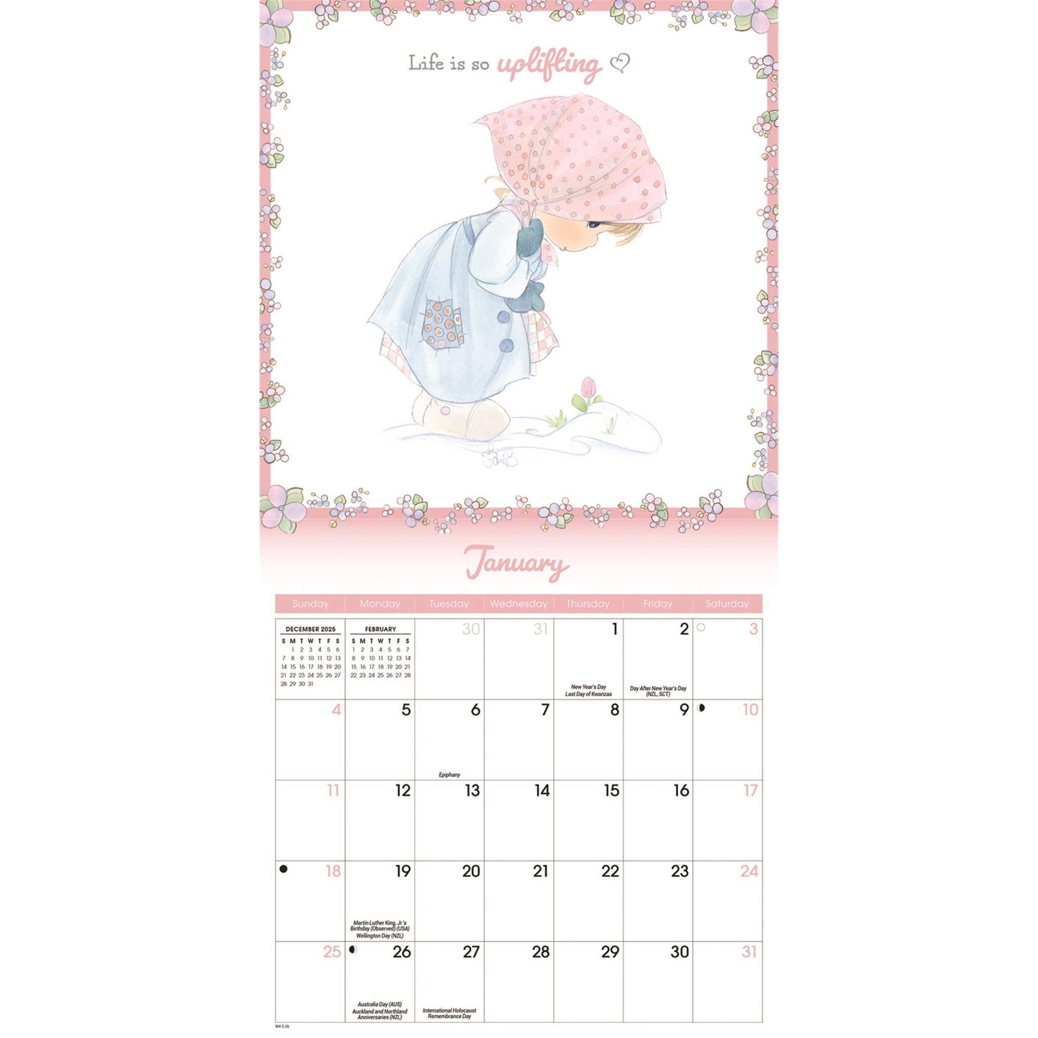 Mini calendrier Precious Moments 2026