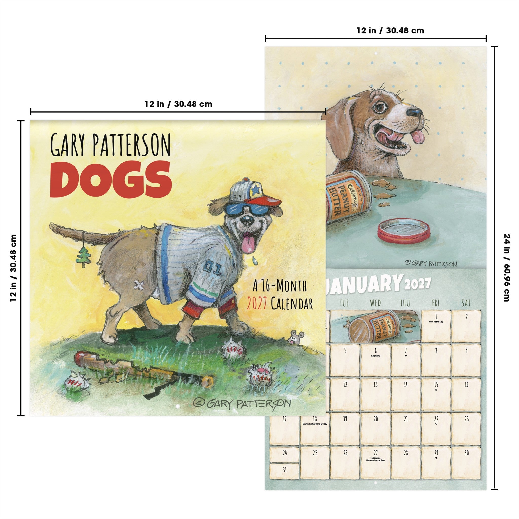 Gary Patterson - Chiens Calendrier Mural 2027 - En Ligne Seulement
