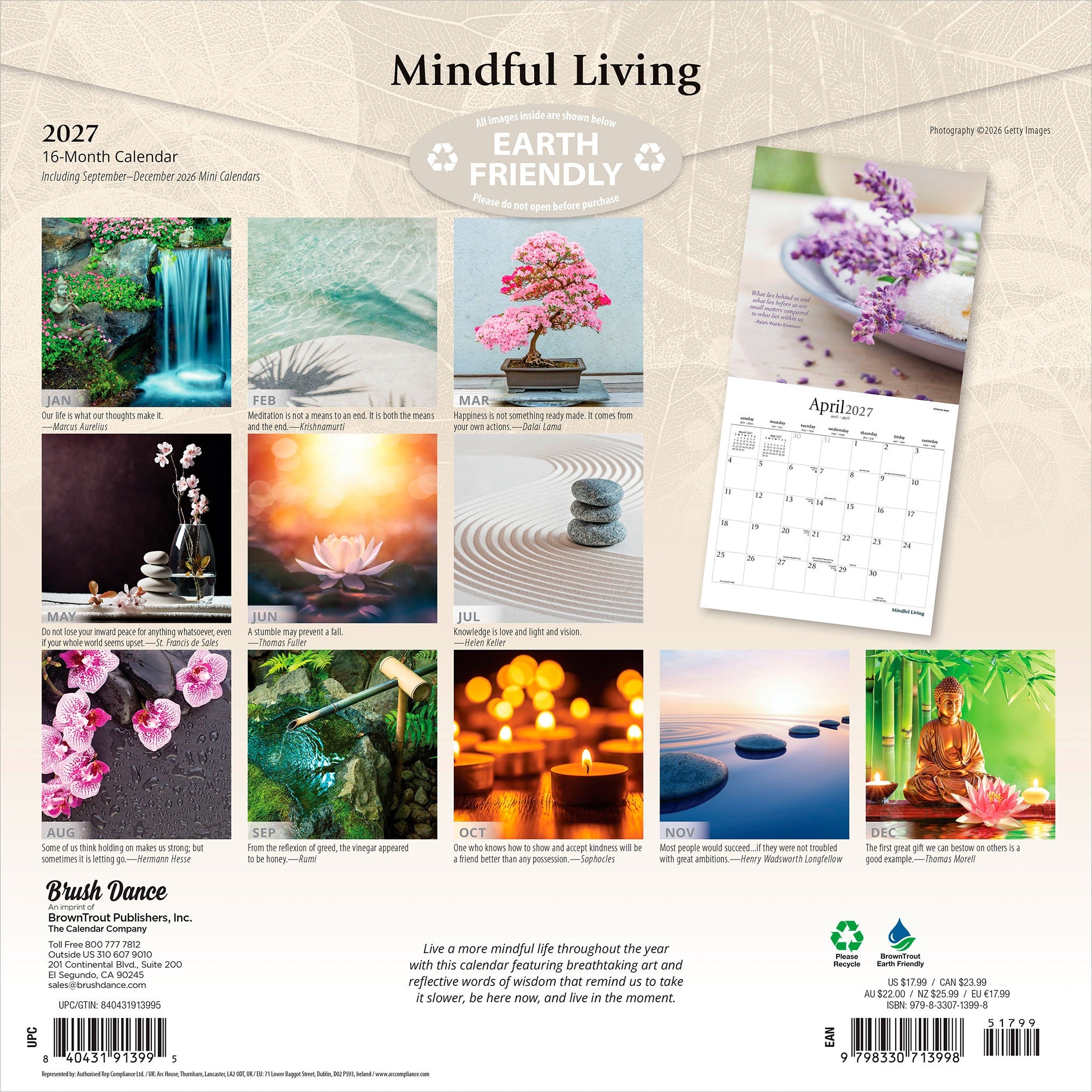 Mindful Living 2027 Wall Calendar