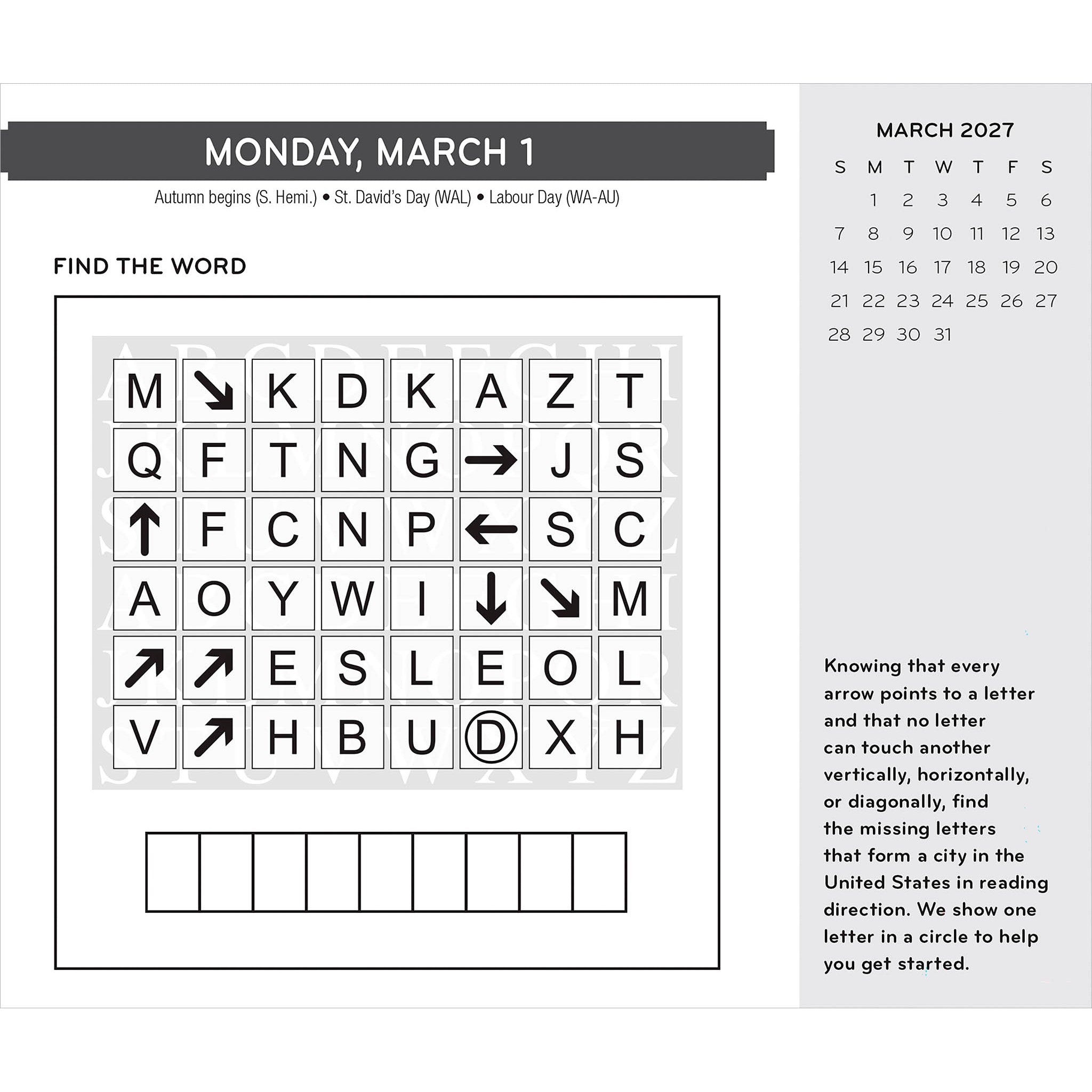 Brain Games 2027 Box Calendar