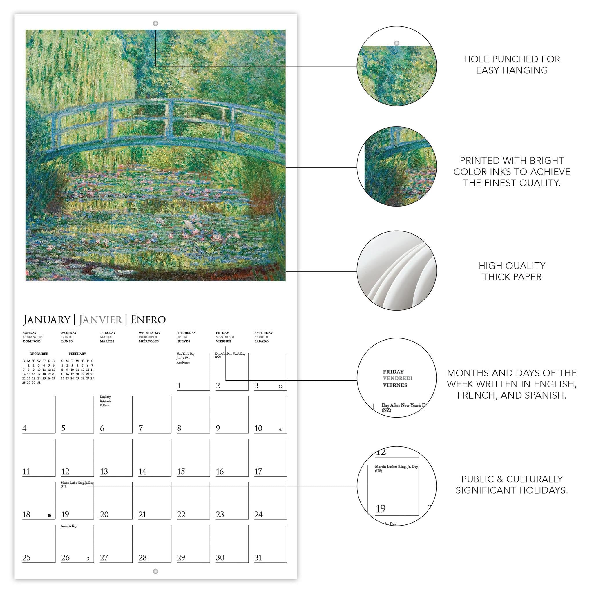 Monet 2026 Mini Calendar - Online Only