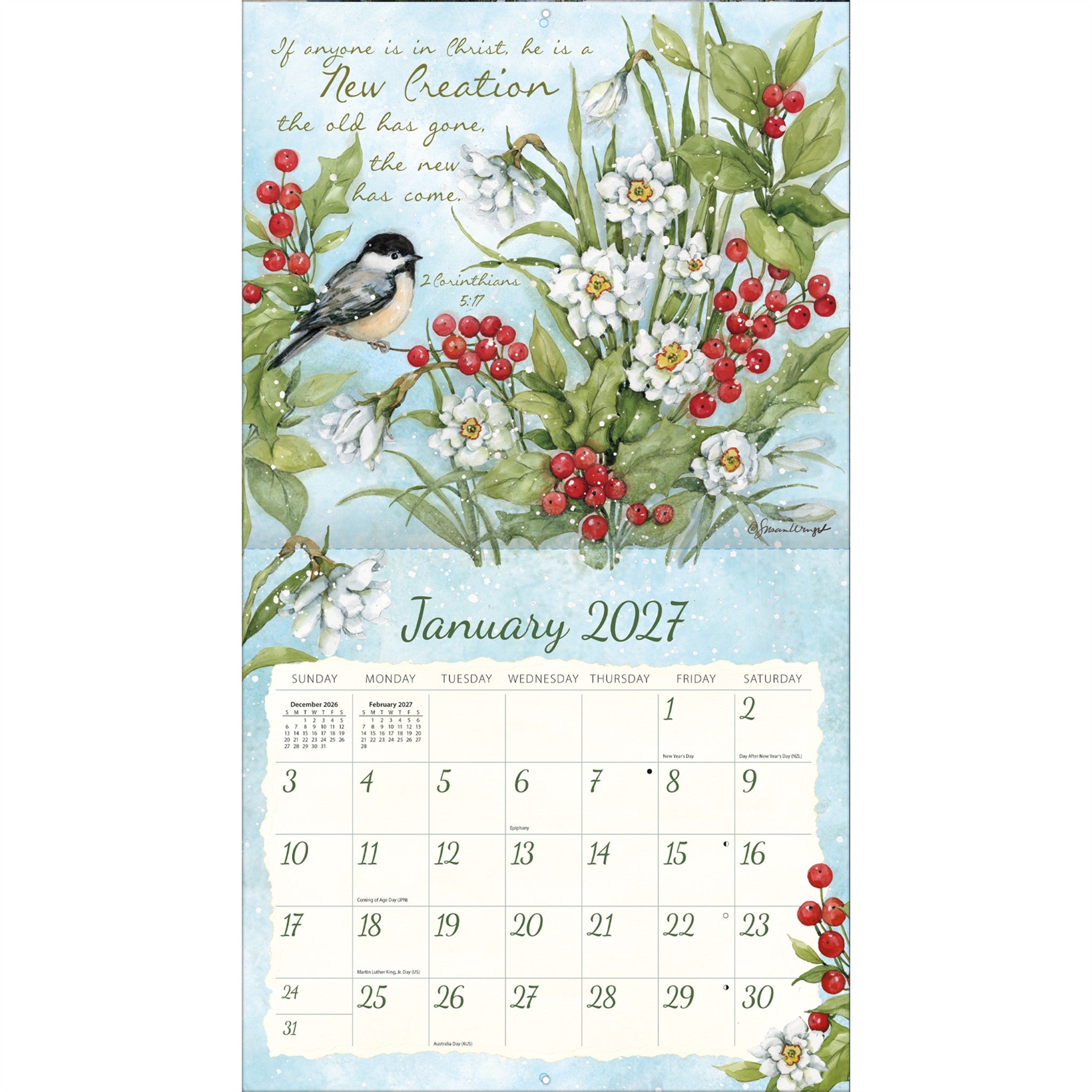 Calendrier mural La Grâce de la Nature 2027
