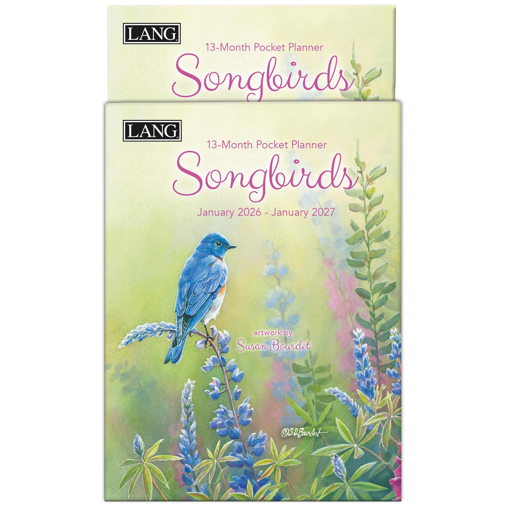 Agenda de poche mensuel Songbirds 2026