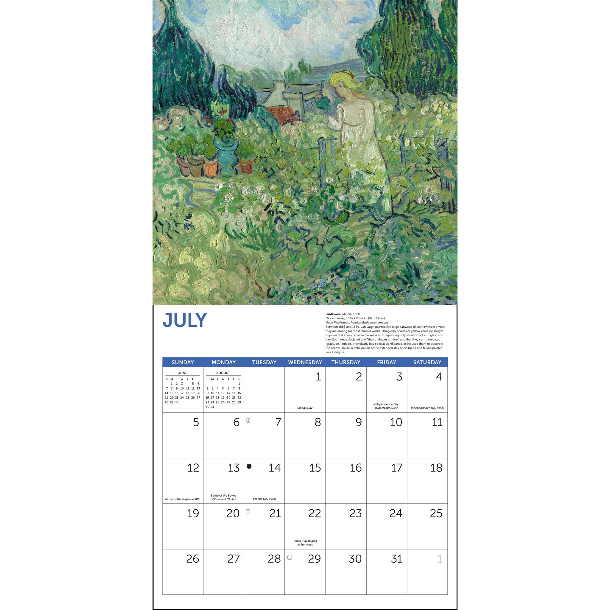 Calendrier mural Van Gogh Fleurs 2026