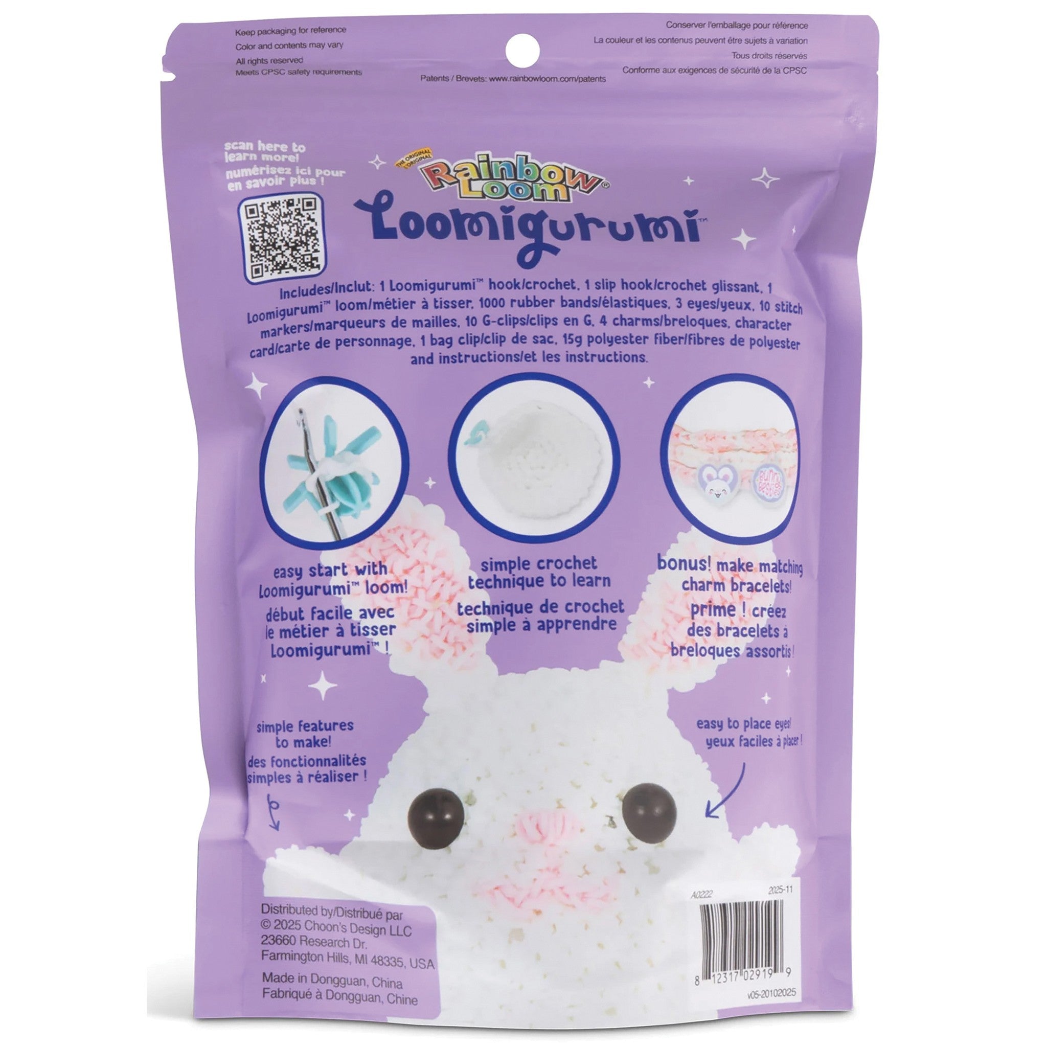 Bunny Loomigurumi Charm Kit