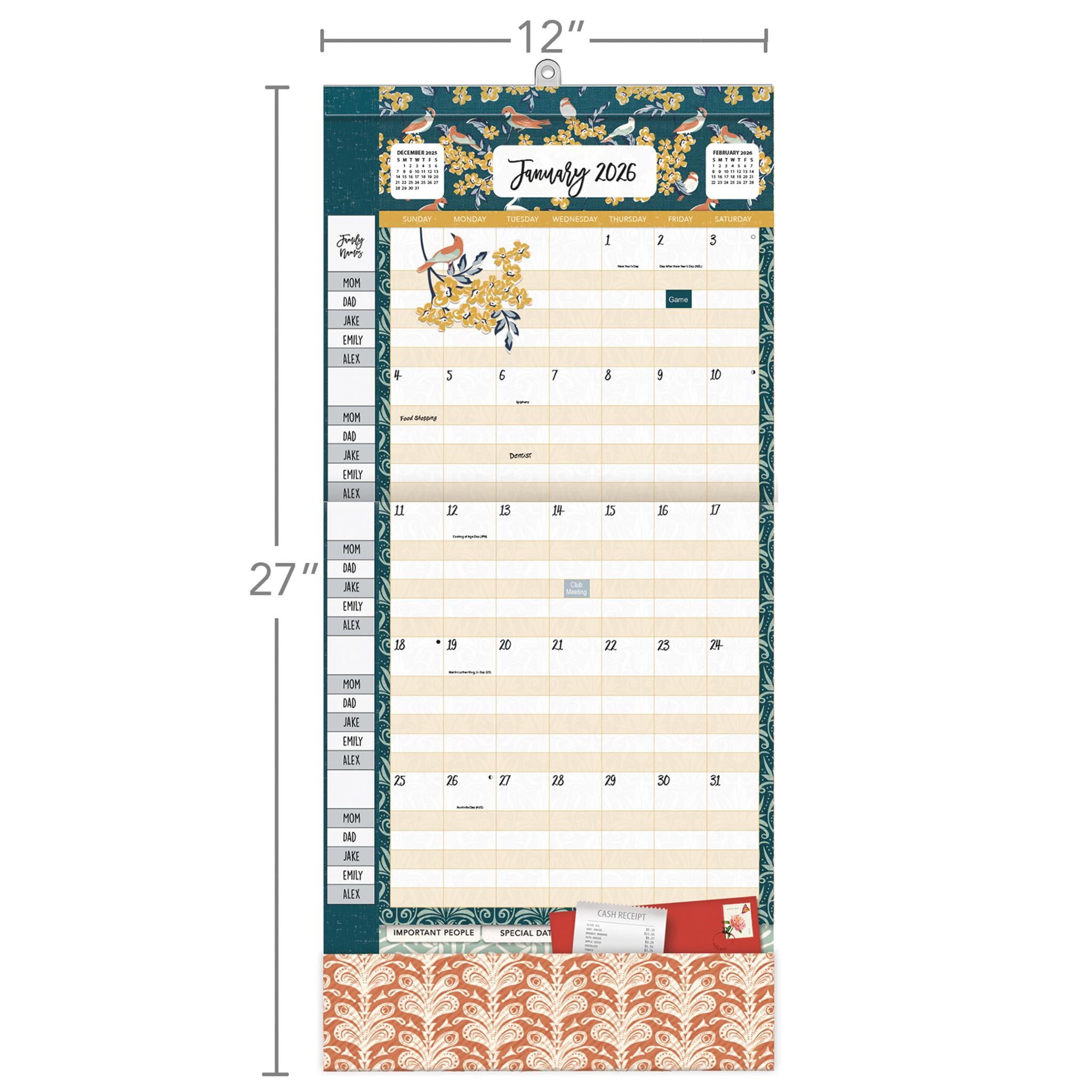 Calendrier mural Flora &amp; Fauna 2025-2026 - Disponible uniquement en ligne