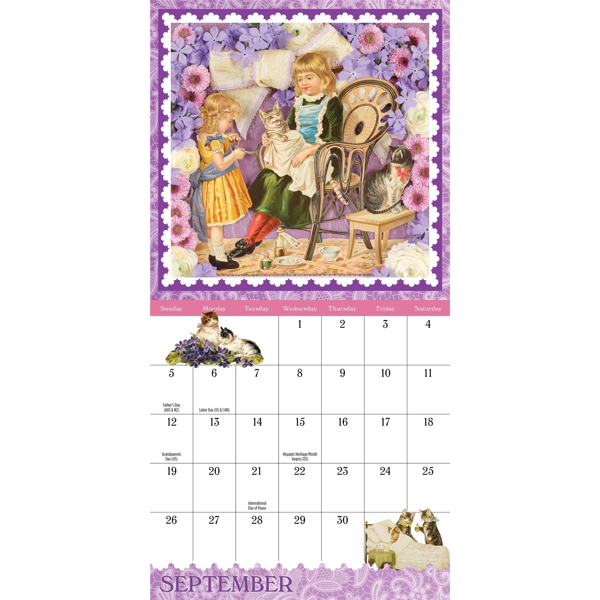 Cynthia Hart's Victoriana Cats 2027 Mini Calendar - Online Only