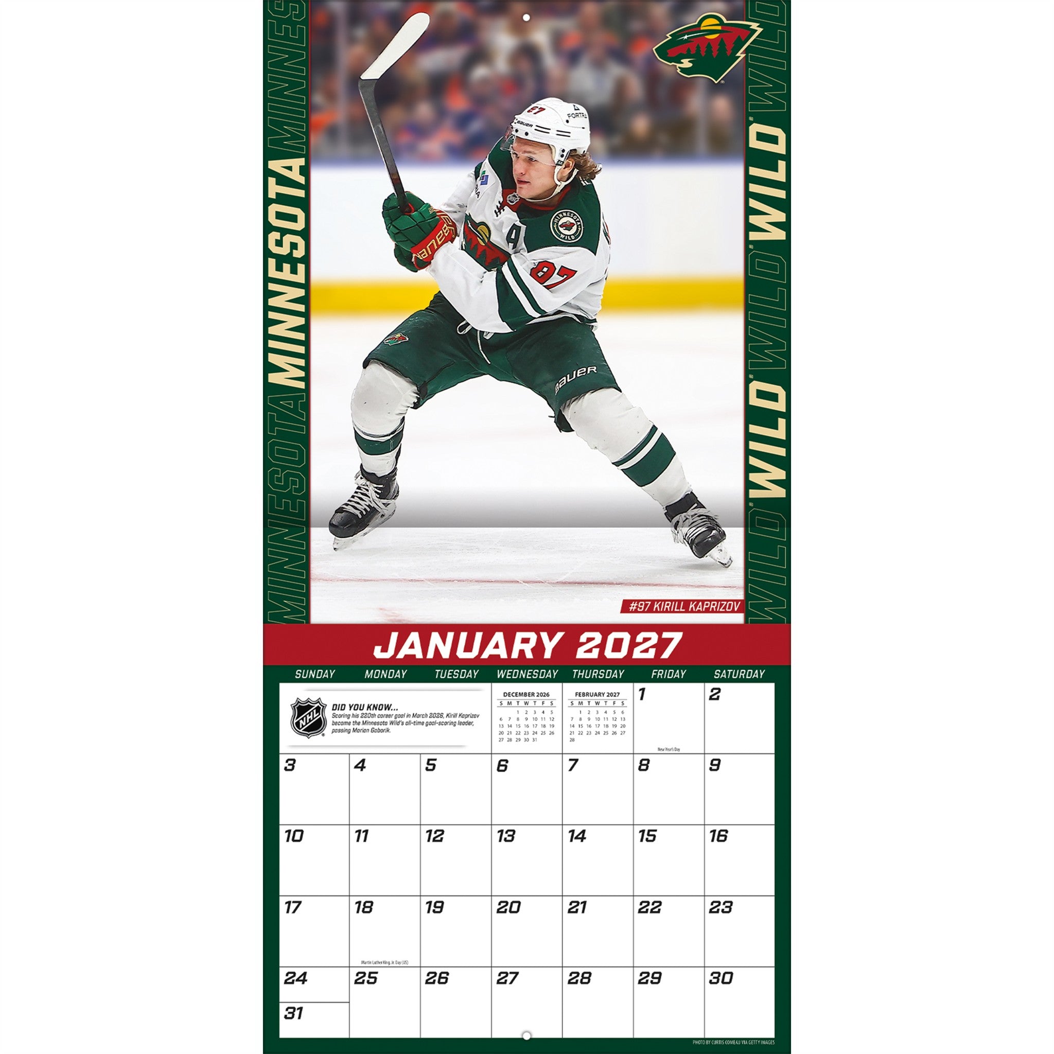 NHL Elite 2027 Wall Calendar