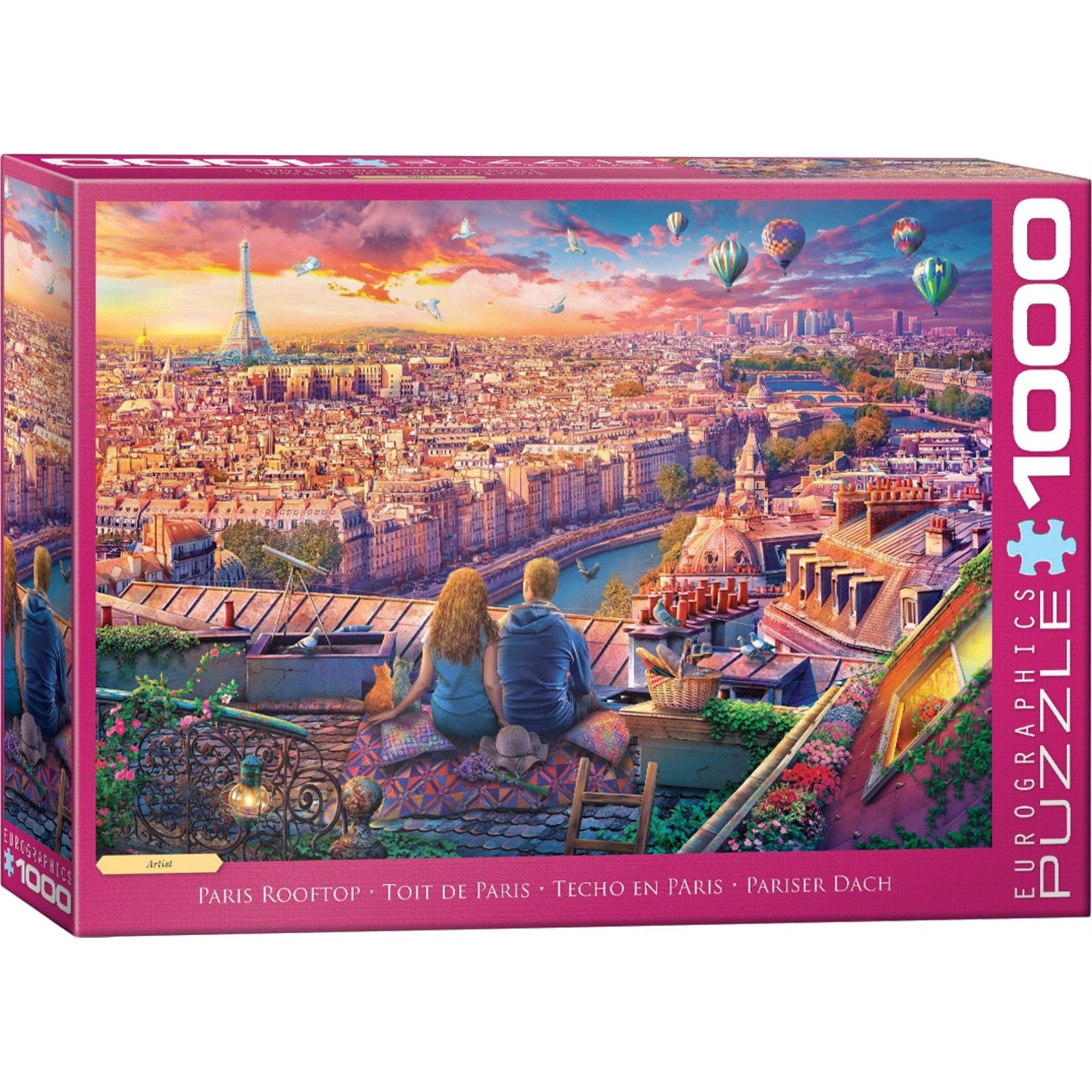 Puzzle de 1000 pièces sur les toits de Paris