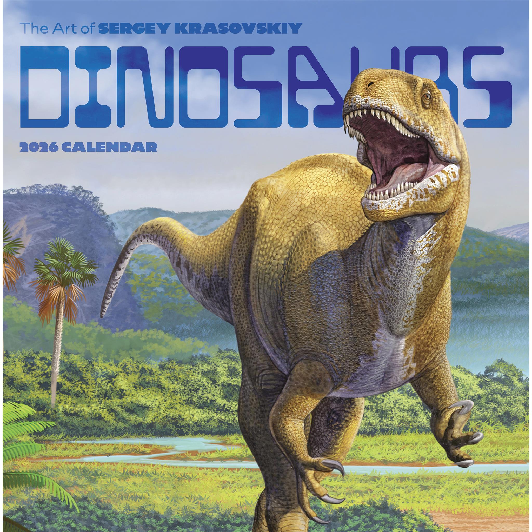Calendrier mural Dinosaures 2026