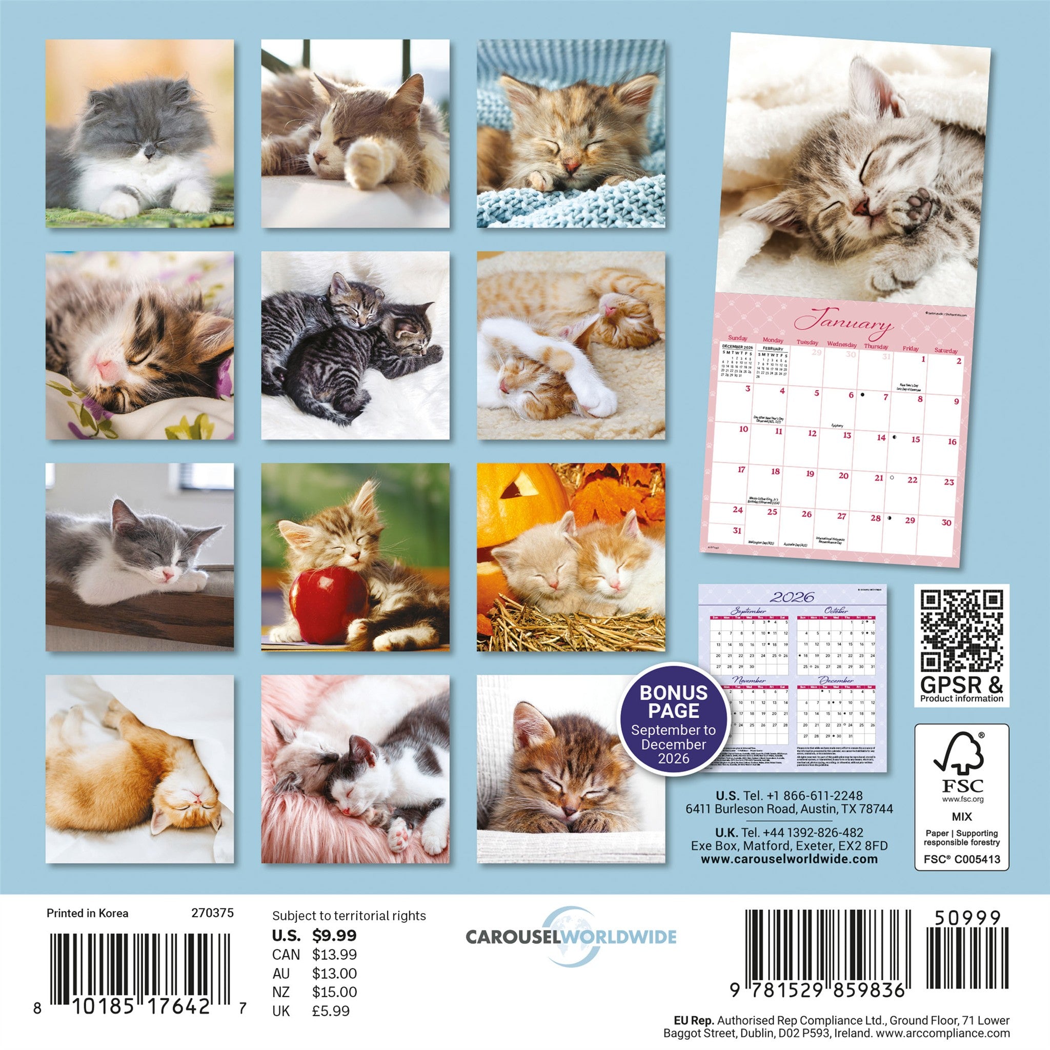 Naptime 2027 Mini Calendar