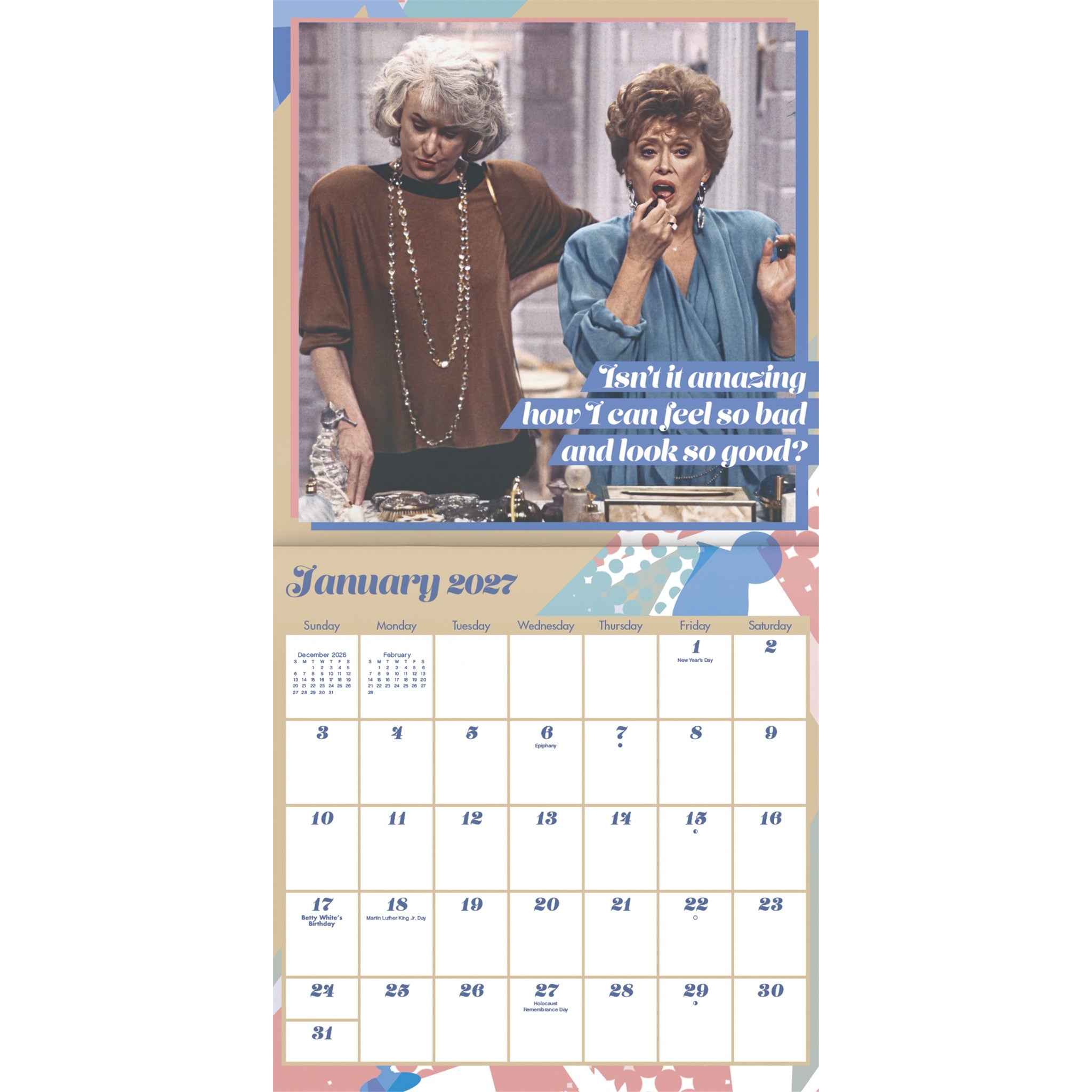 Golden Girls Exclusive with Print 2027 Wall Calendar