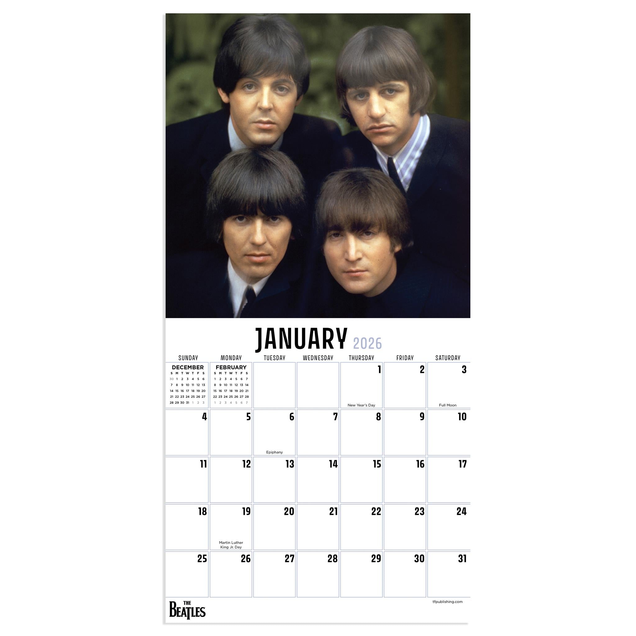 Mini calendrier Beatles 2026