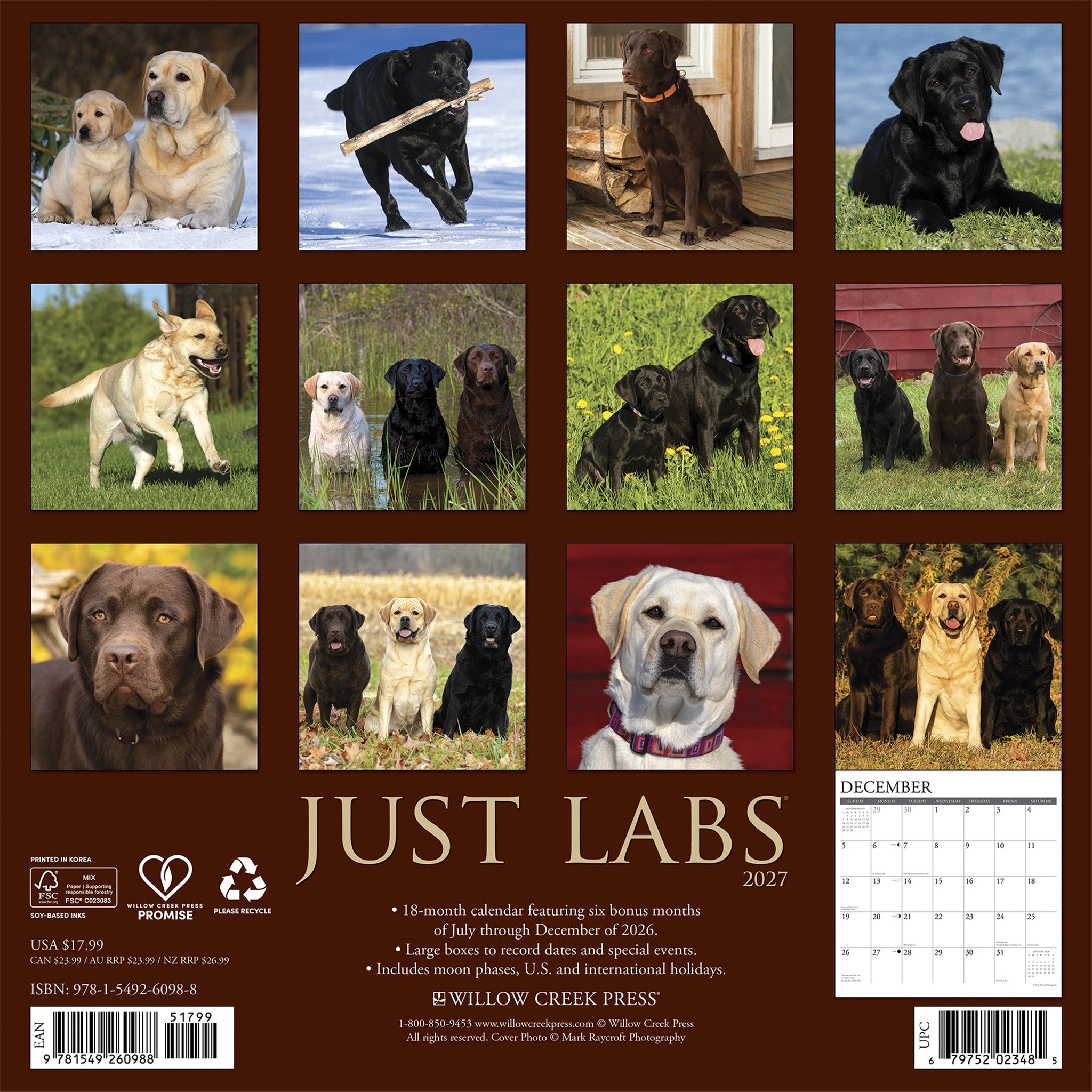 Labs 2027 Wall Calendar