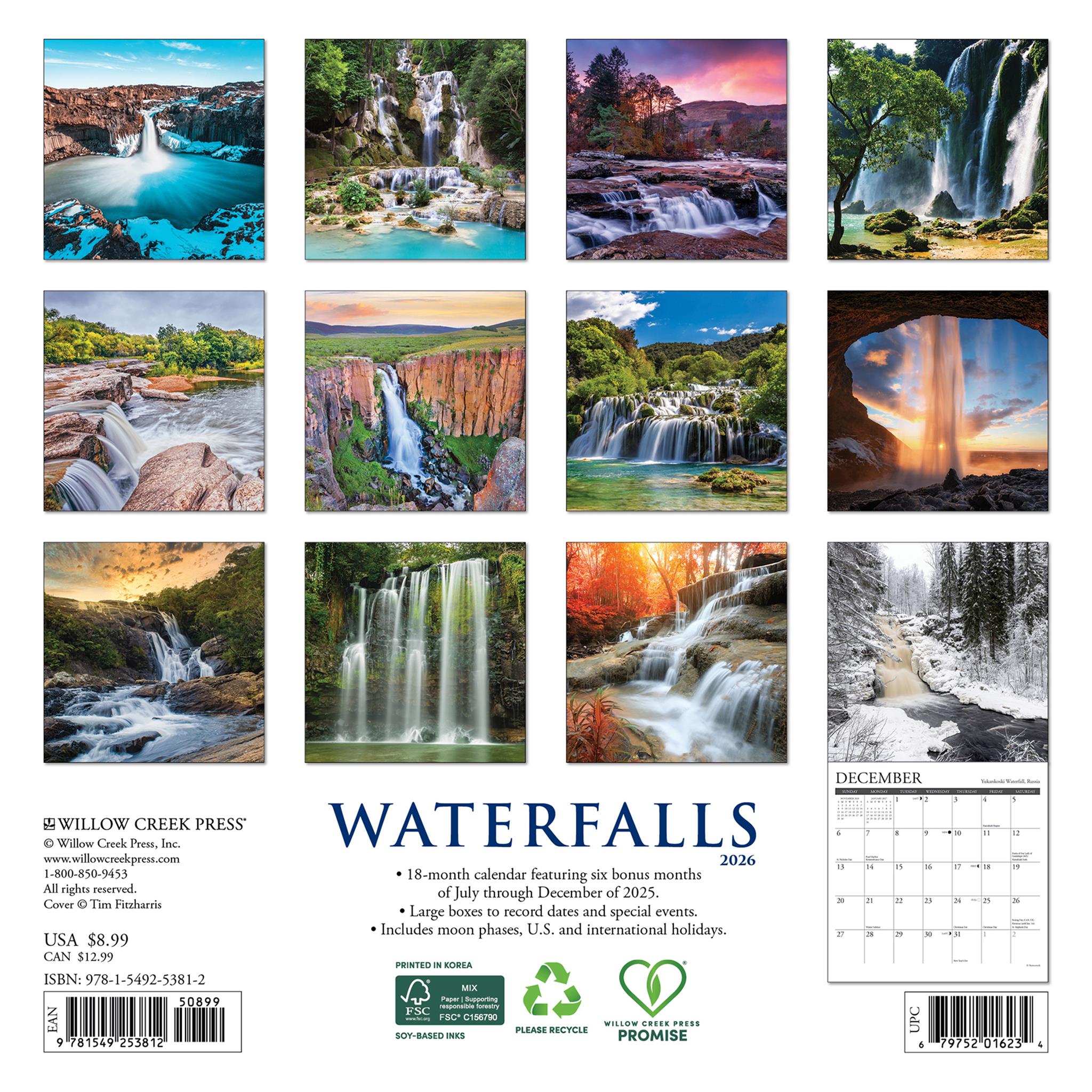 Mini-calendrier des cascades 2026 - Disponible uniquement en ligne